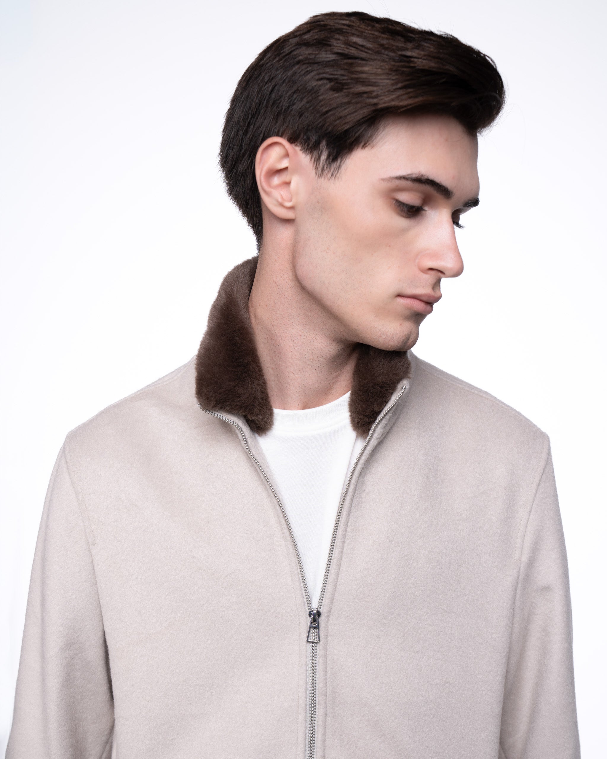 Florence Fur Jacket Ecru