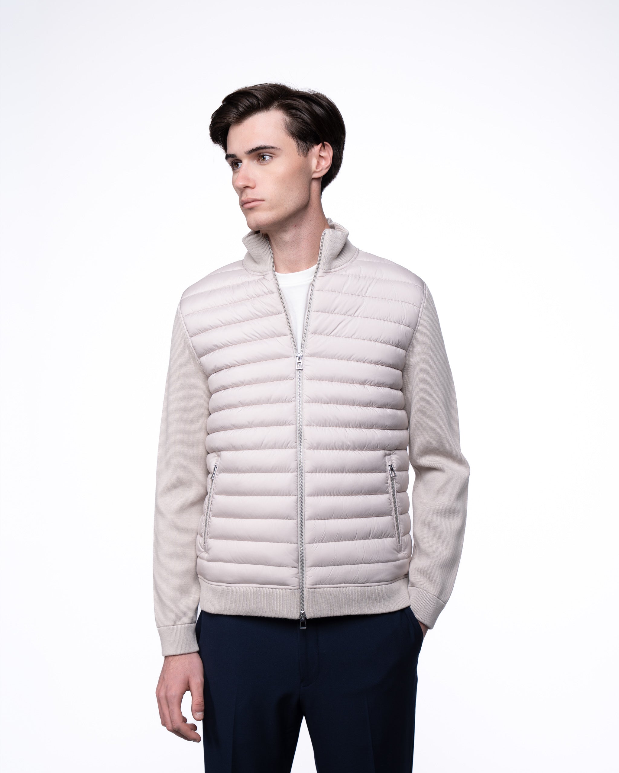 Avallon Padded Cardigan Ecru