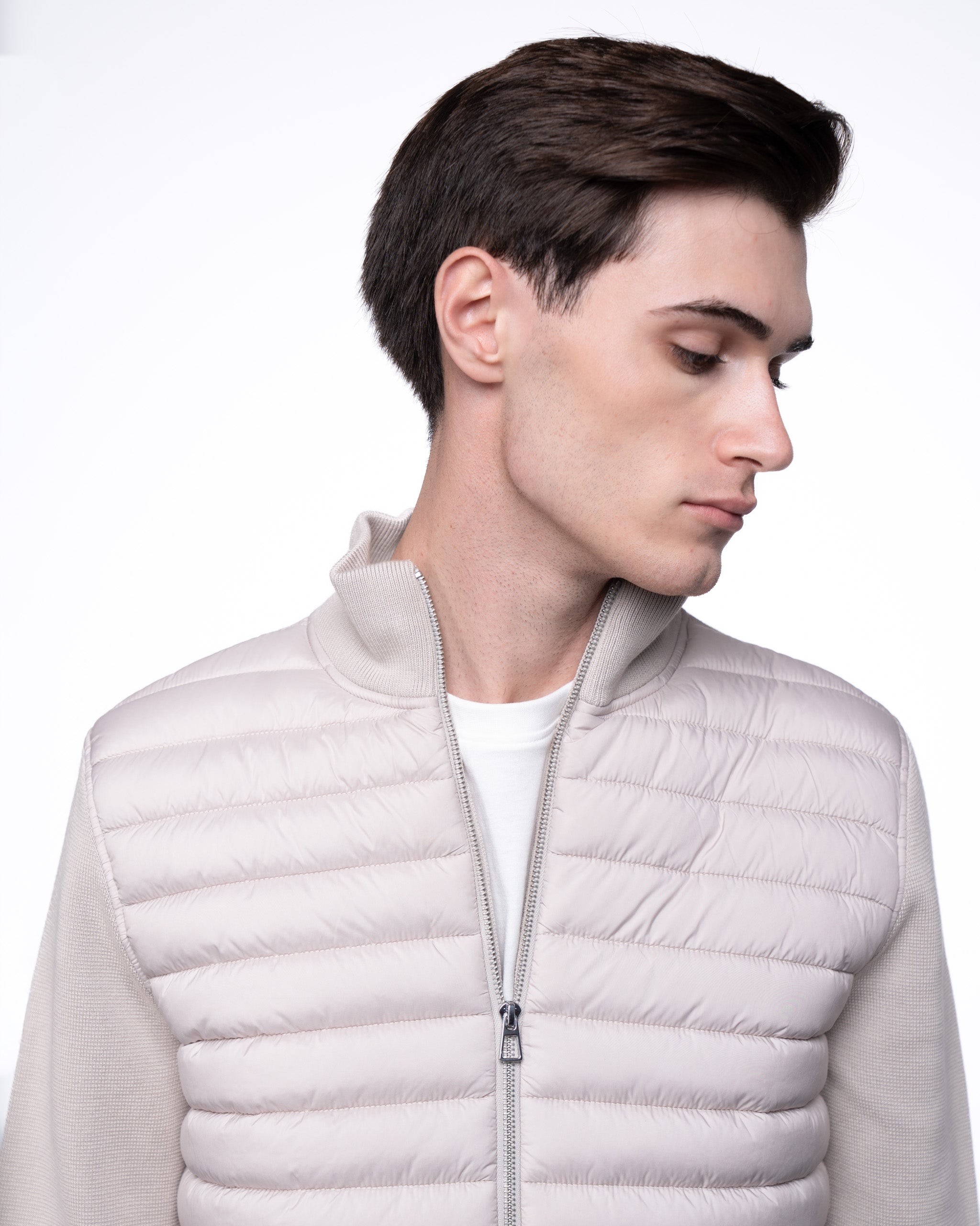 Avallon Padded Cardigan Ecru