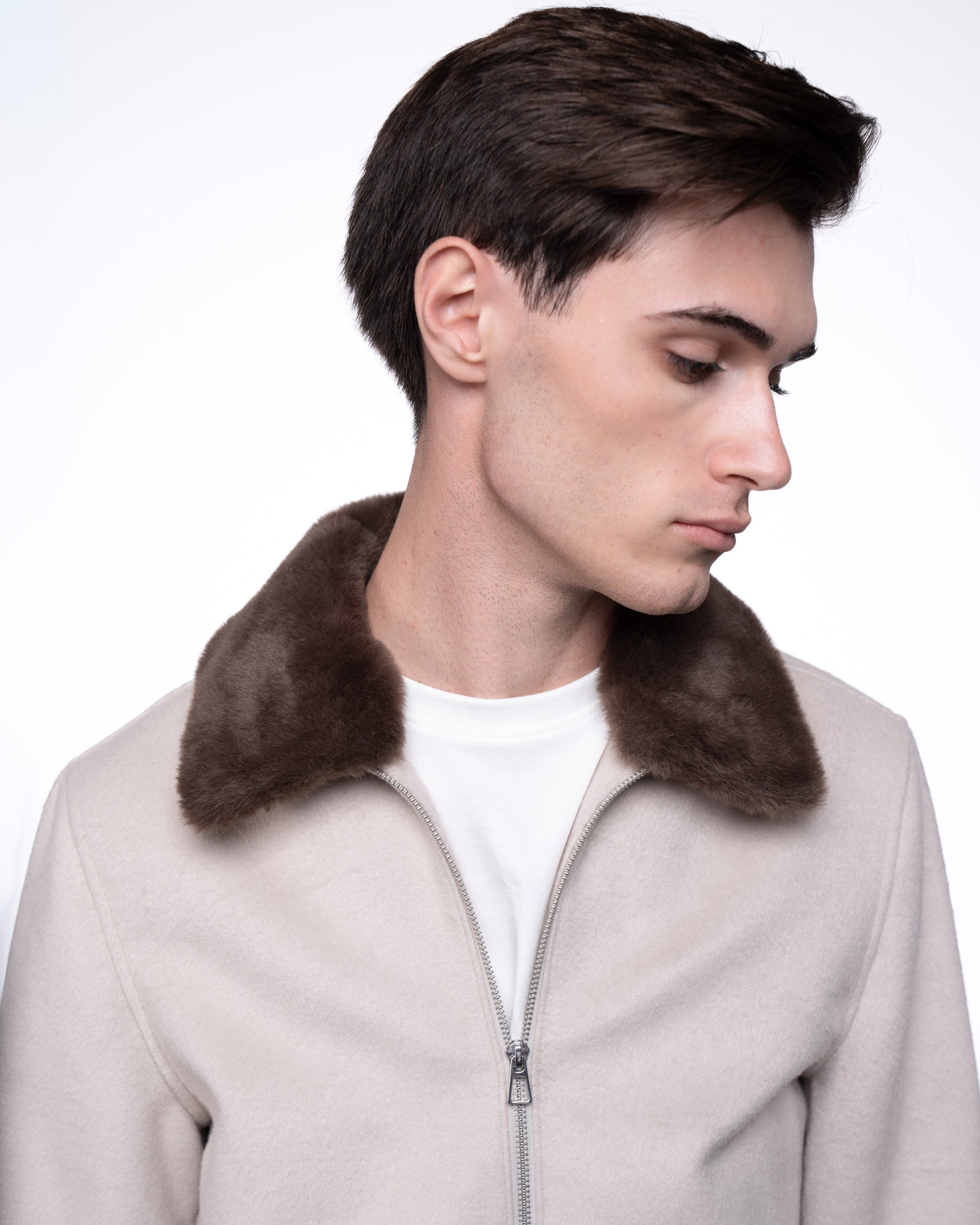 Constance Fur Jacket Ecru