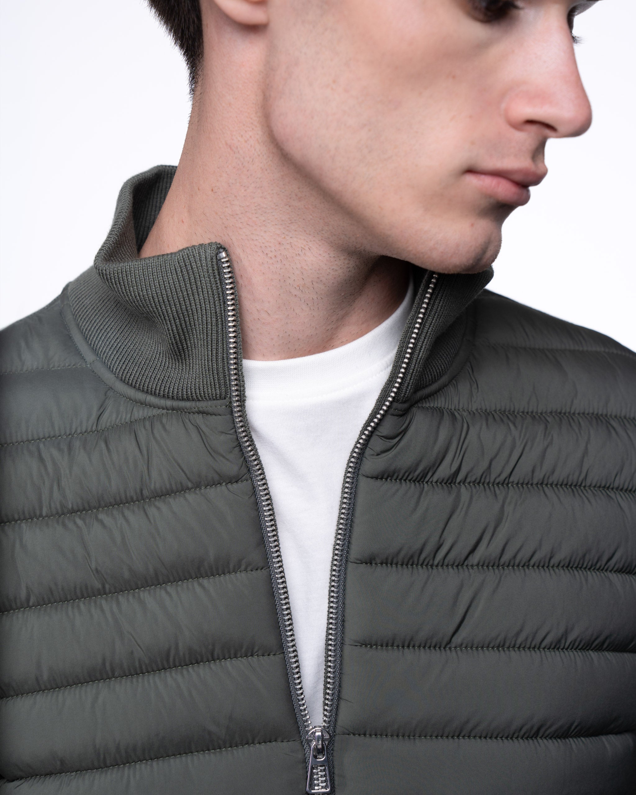 Avallon Padded Cardigan Khaki