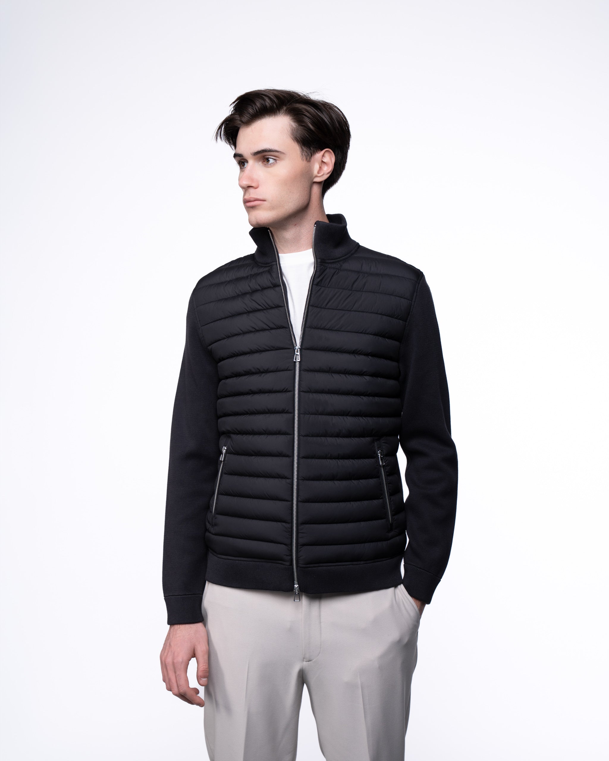 Avallon Padded Cardigan Black