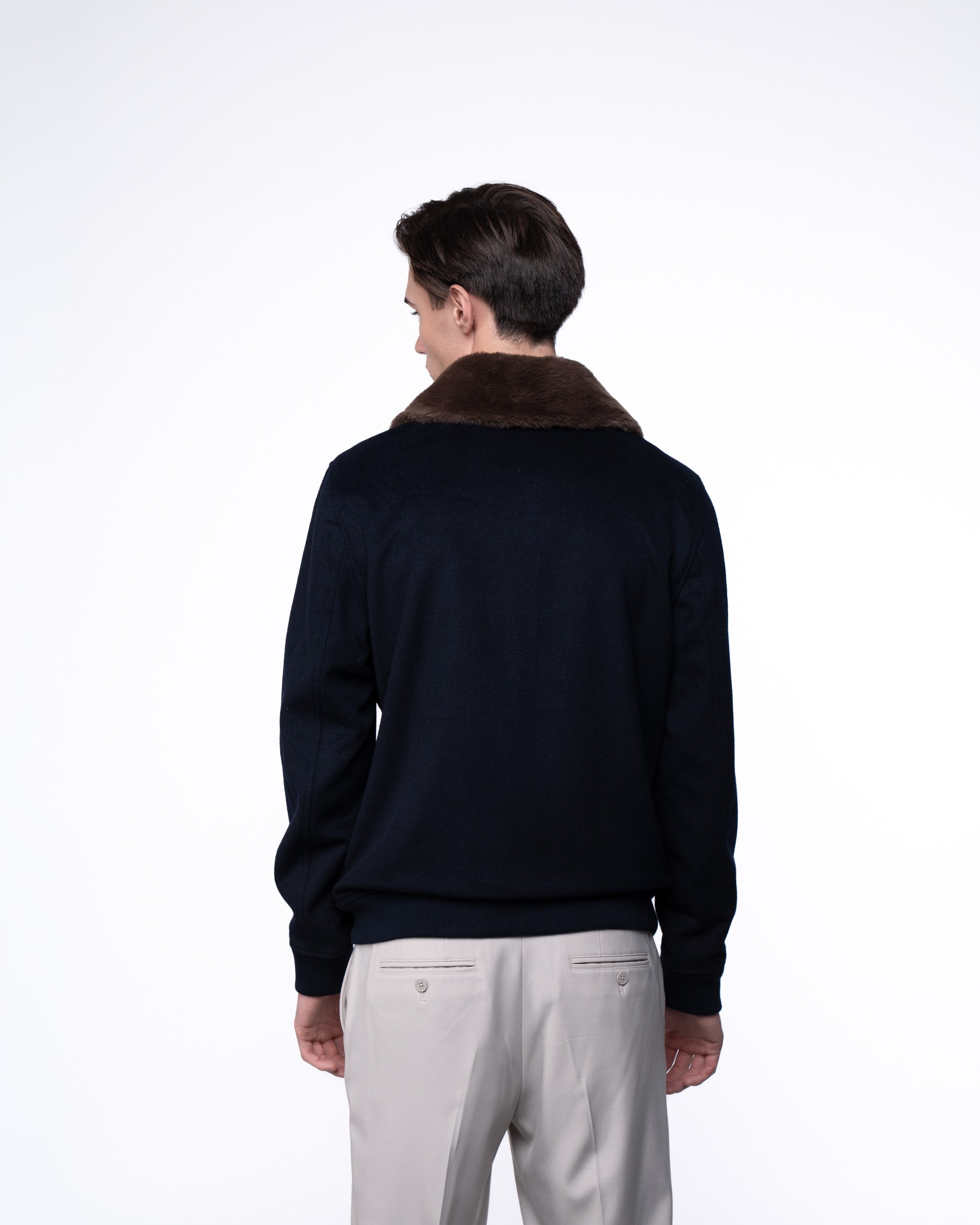 Constance Fur Jacket Navy