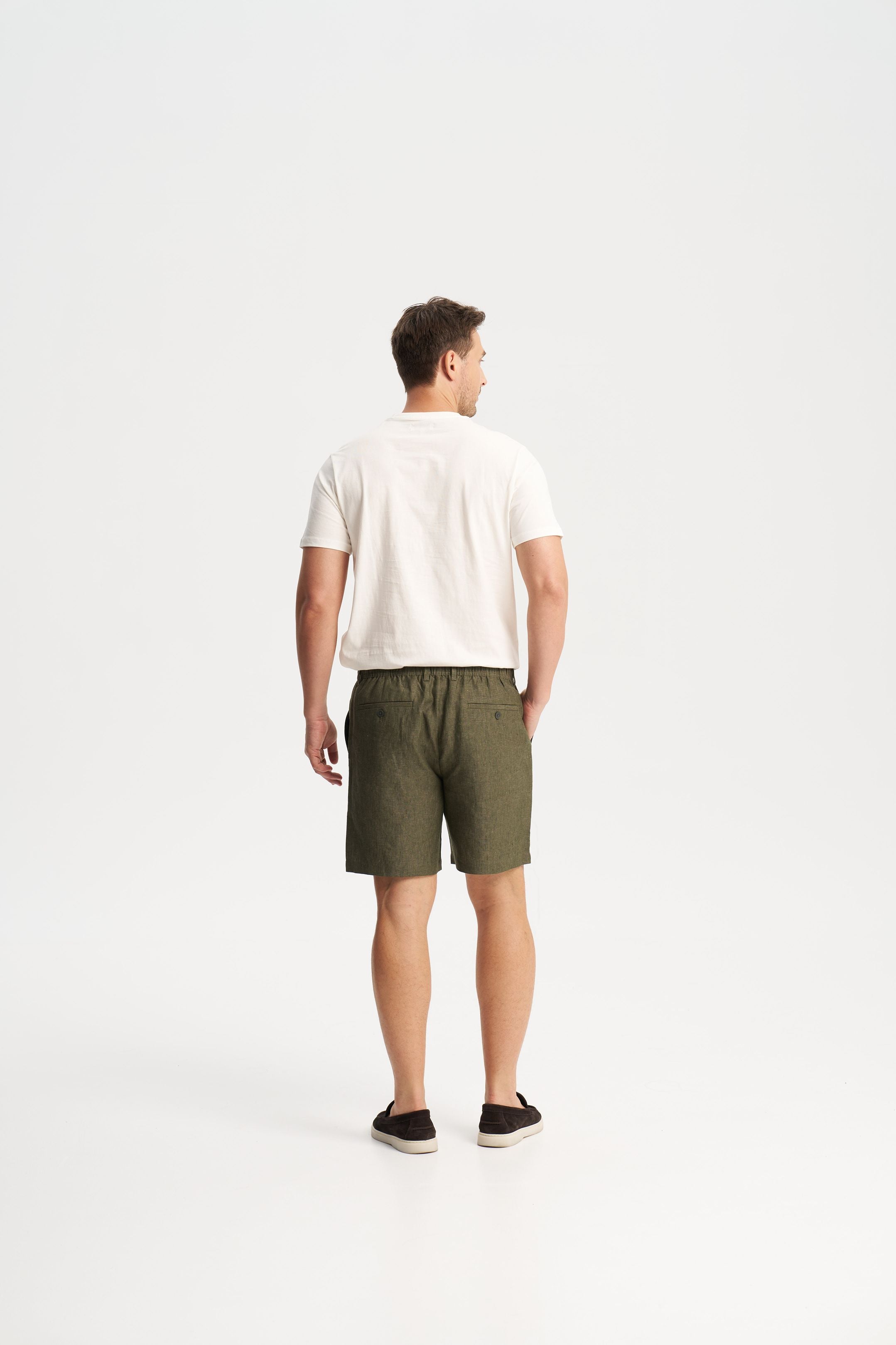 Linen Shorts Green