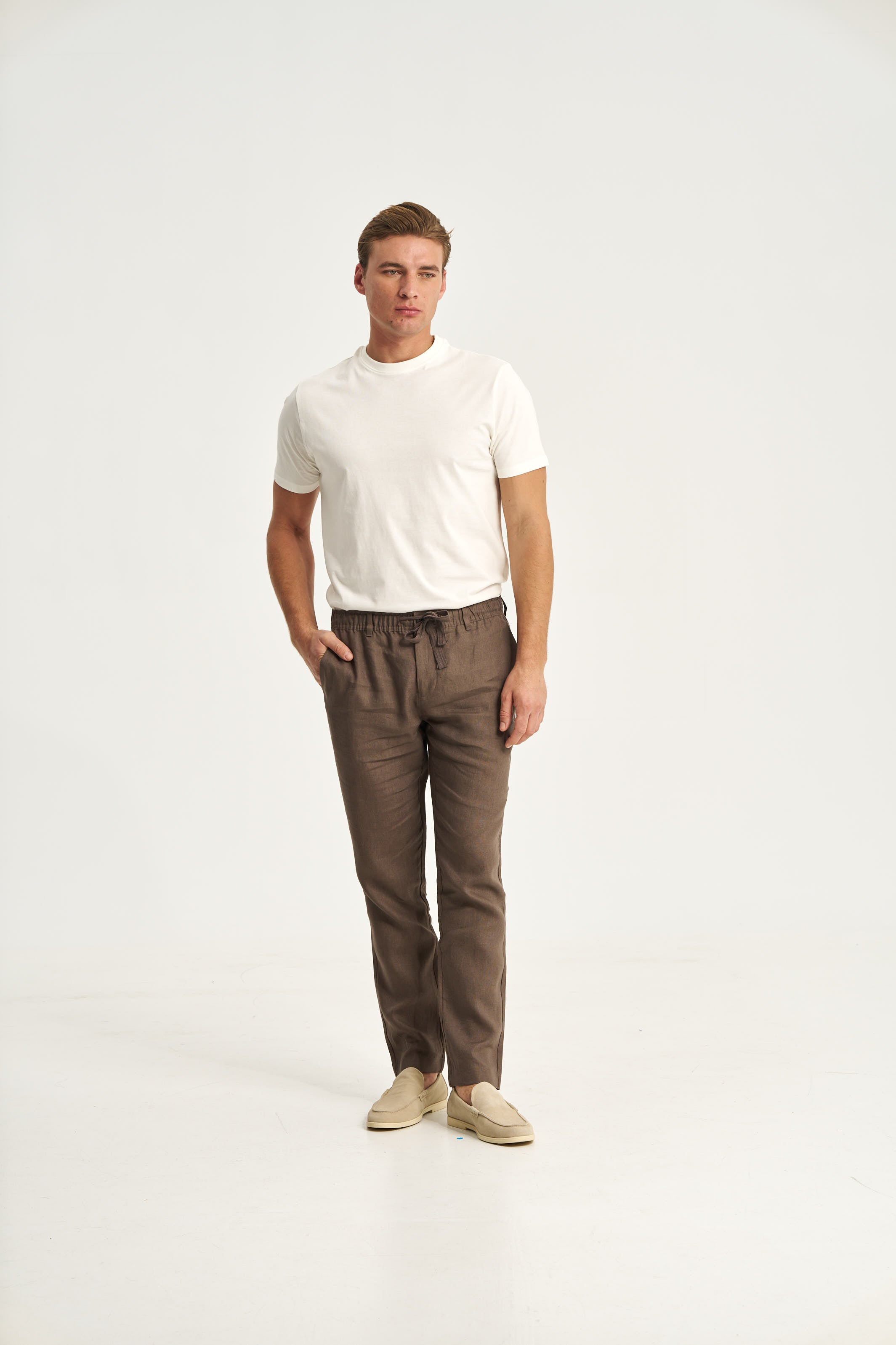 Linen Trousers Brown
