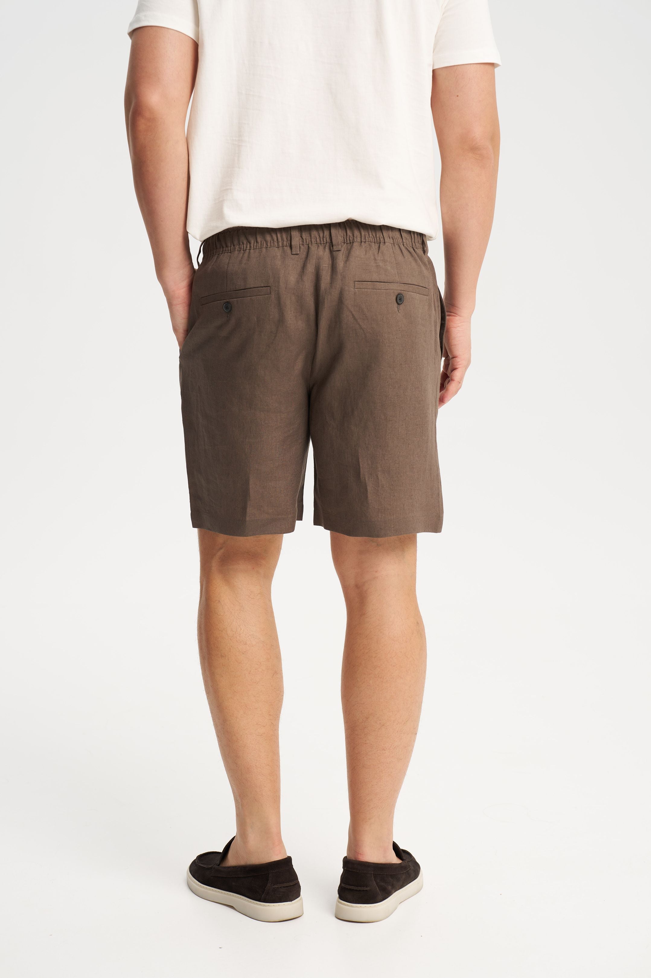 Linen Shorts Brown