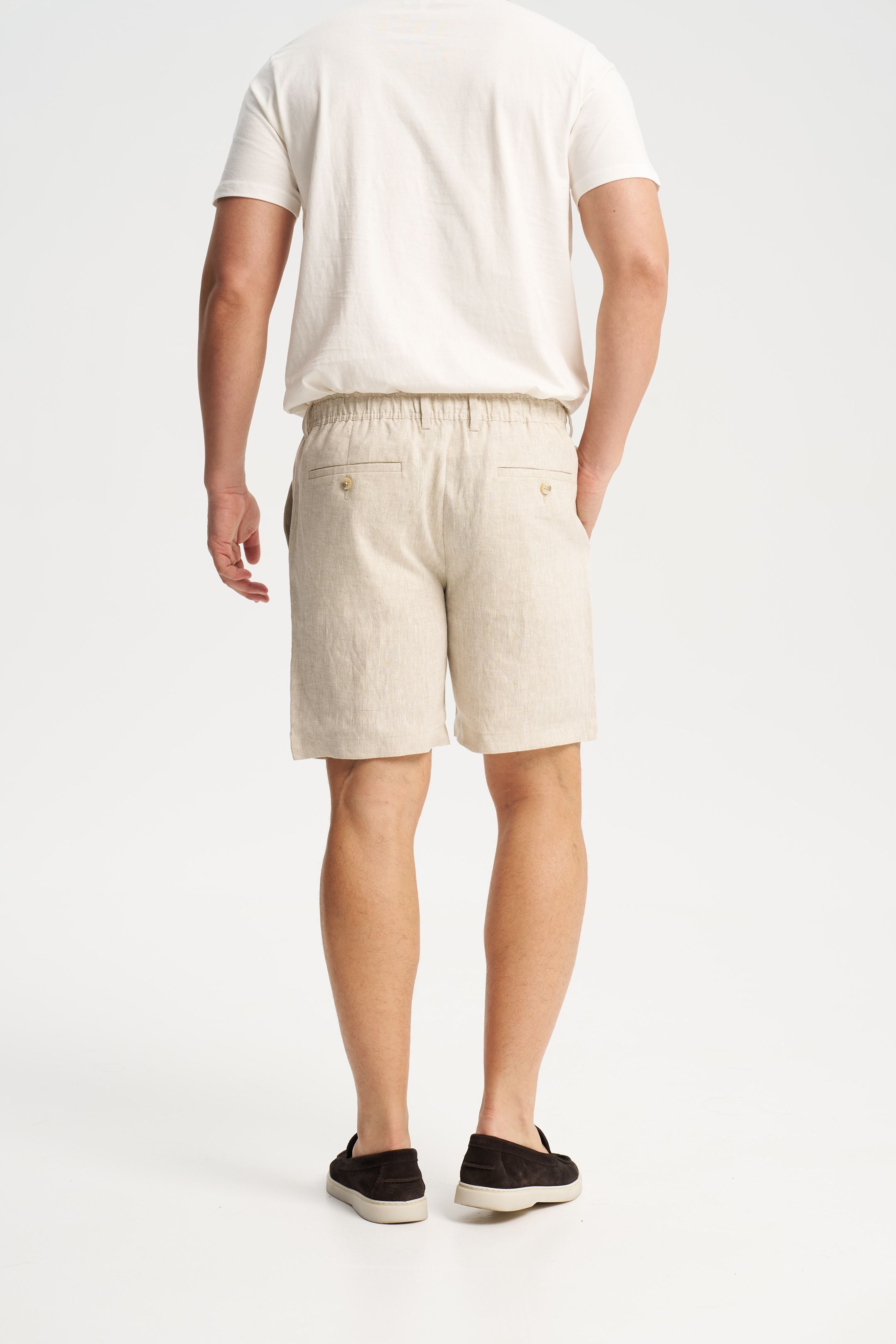 Linen Shorts Beige