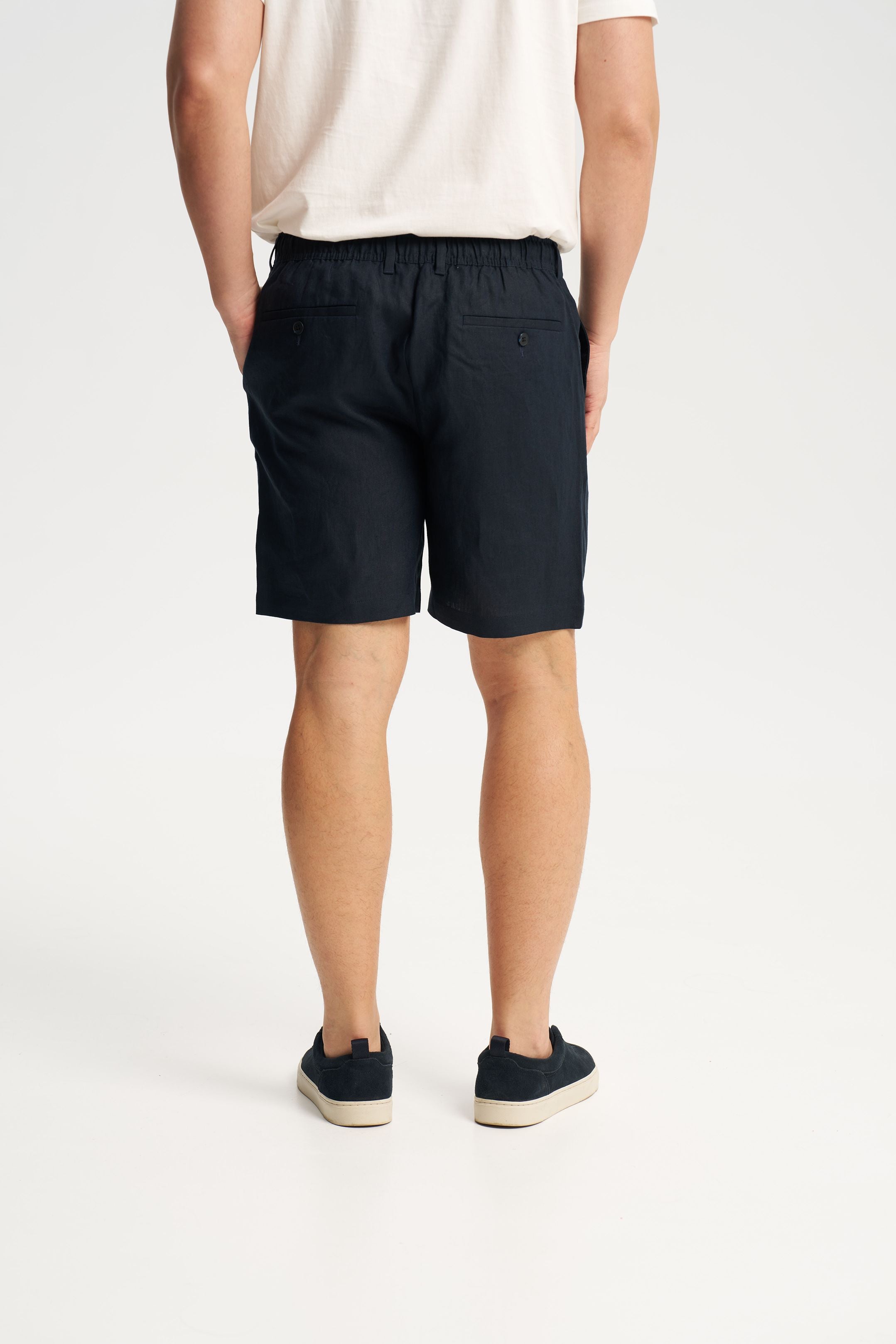 Linen Shorts Navy