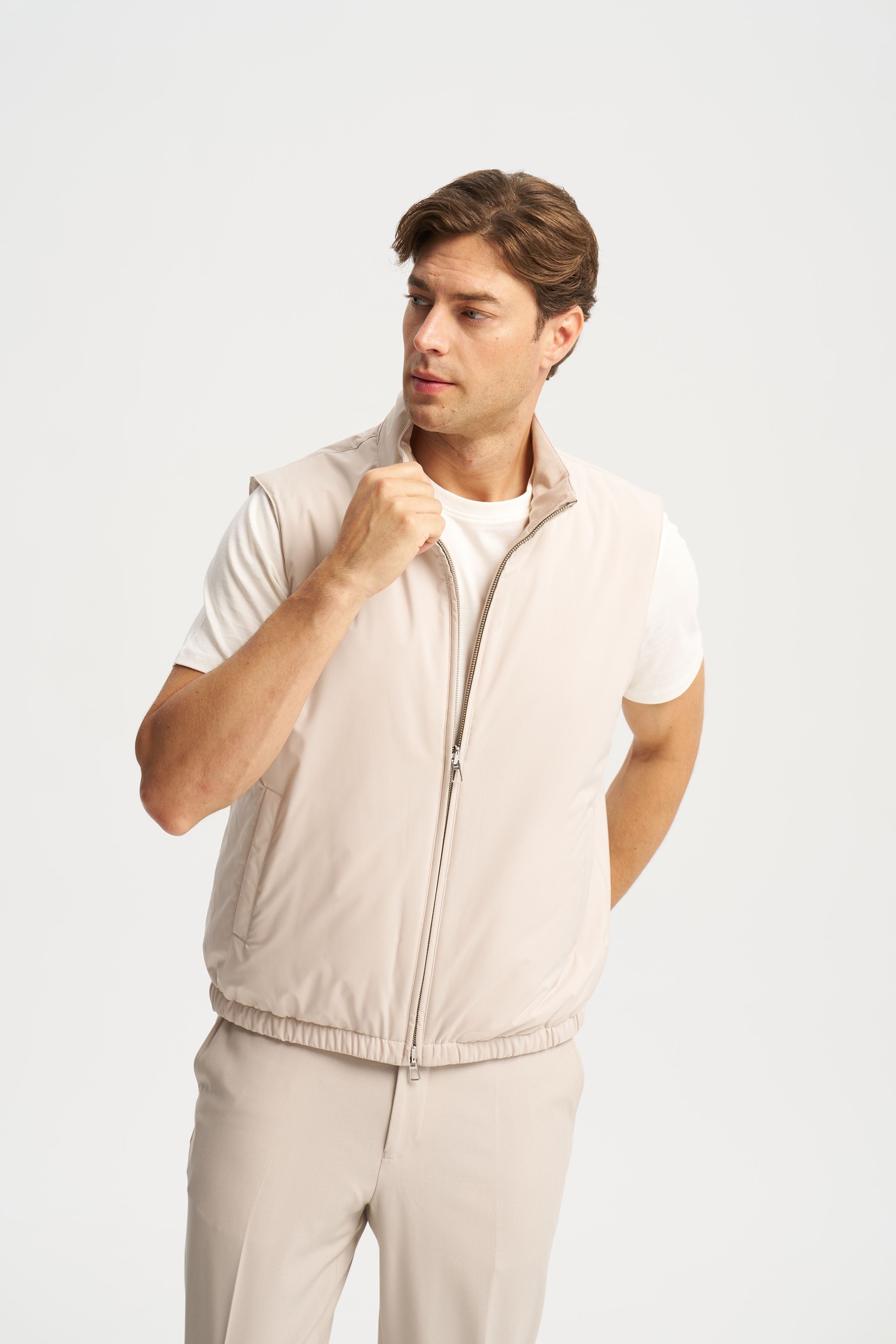 Como Reversible Vest Beige