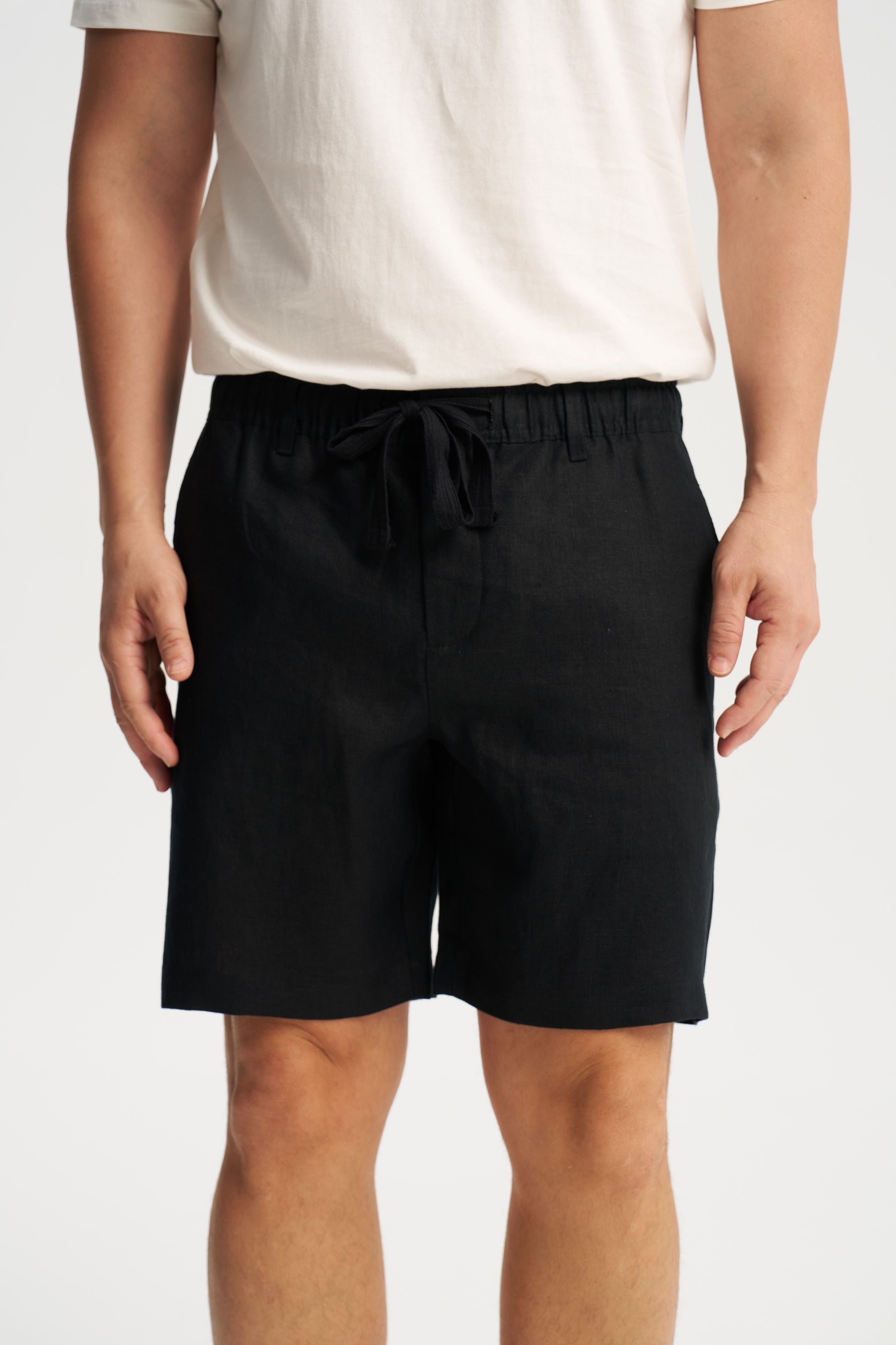 Linen Shorts Black