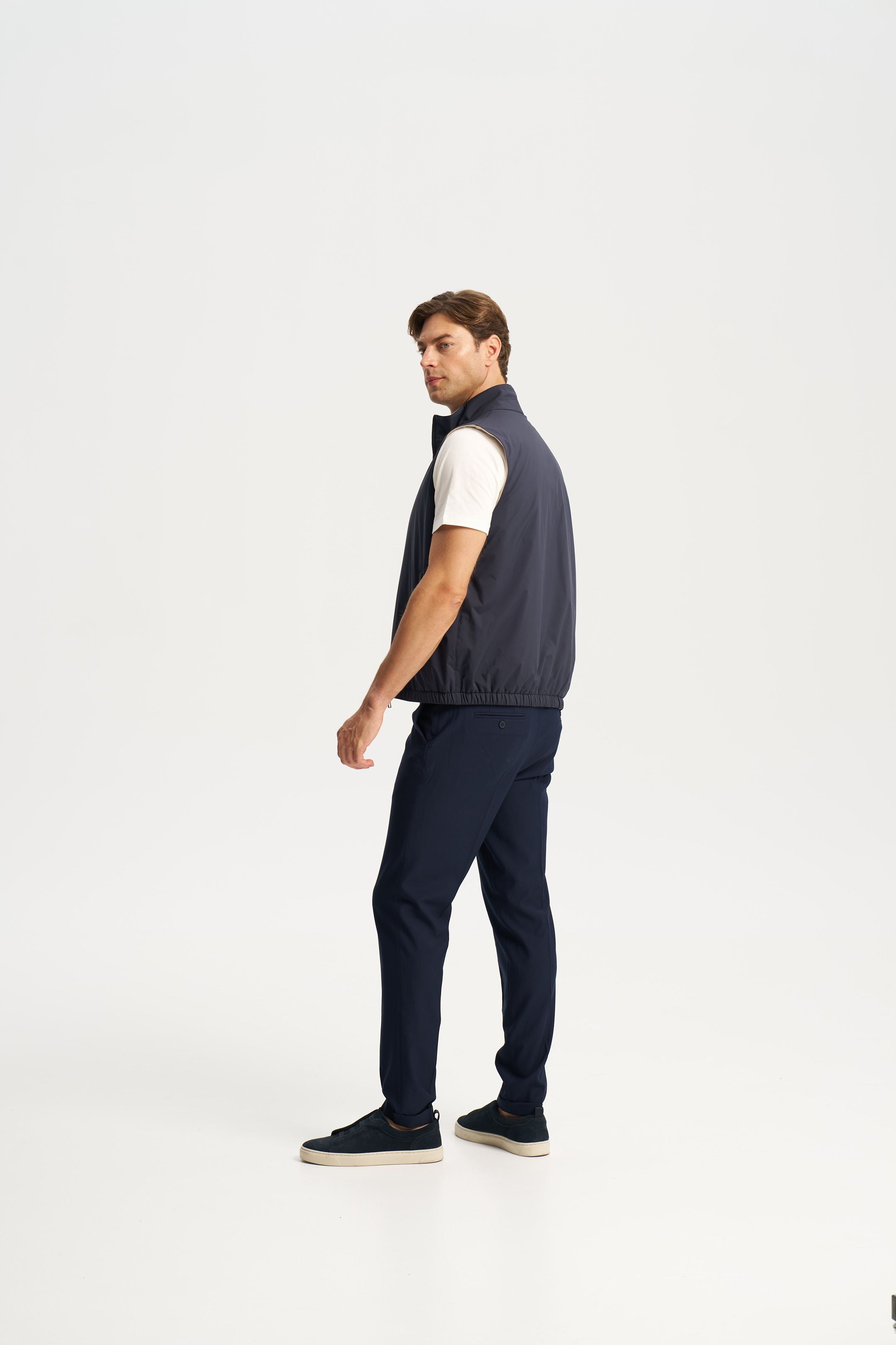 Como Reversible Vest Navy