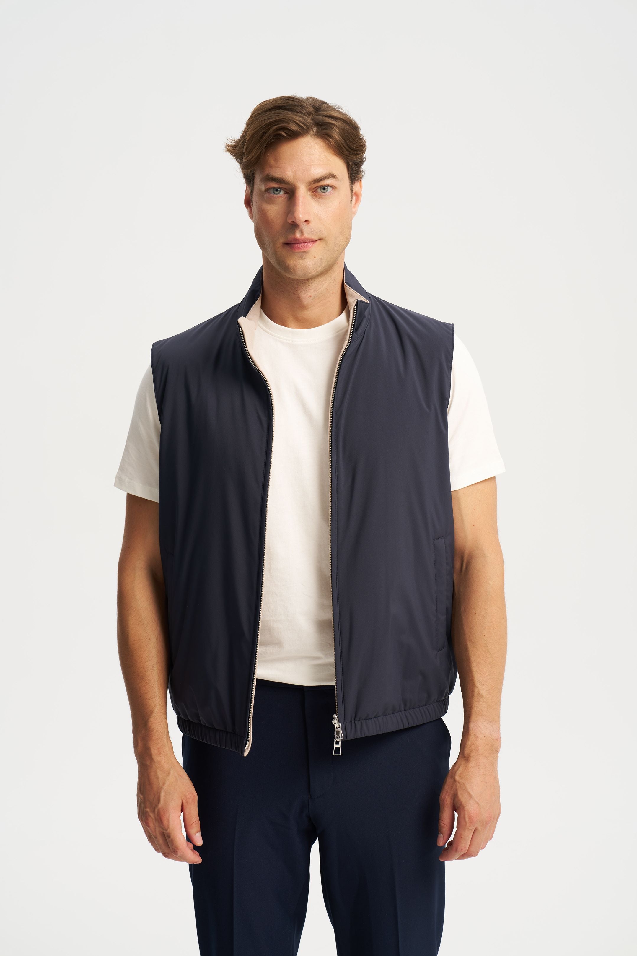 Como Reversible Vest Navy