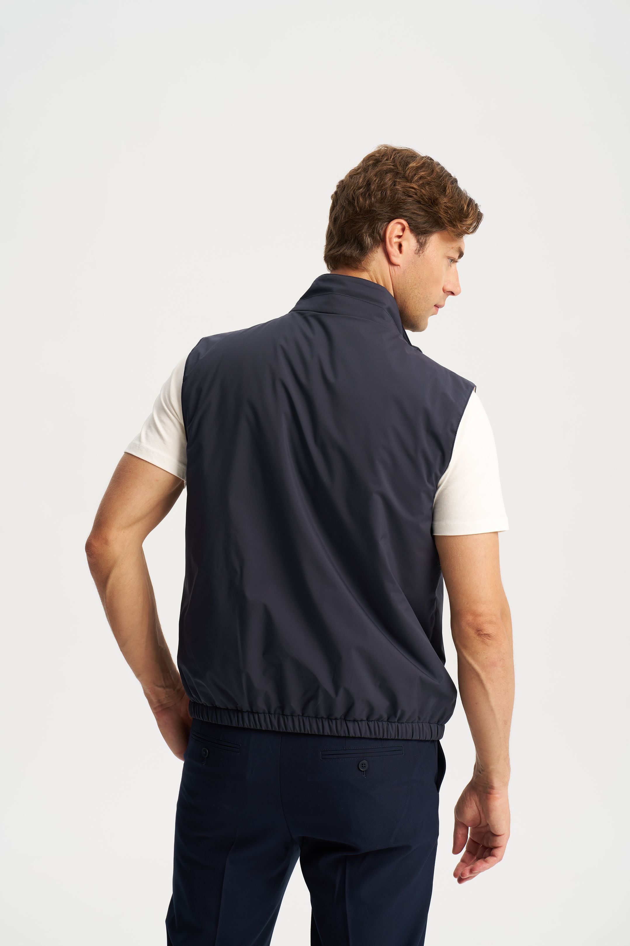 Como Reversible Vest Navy