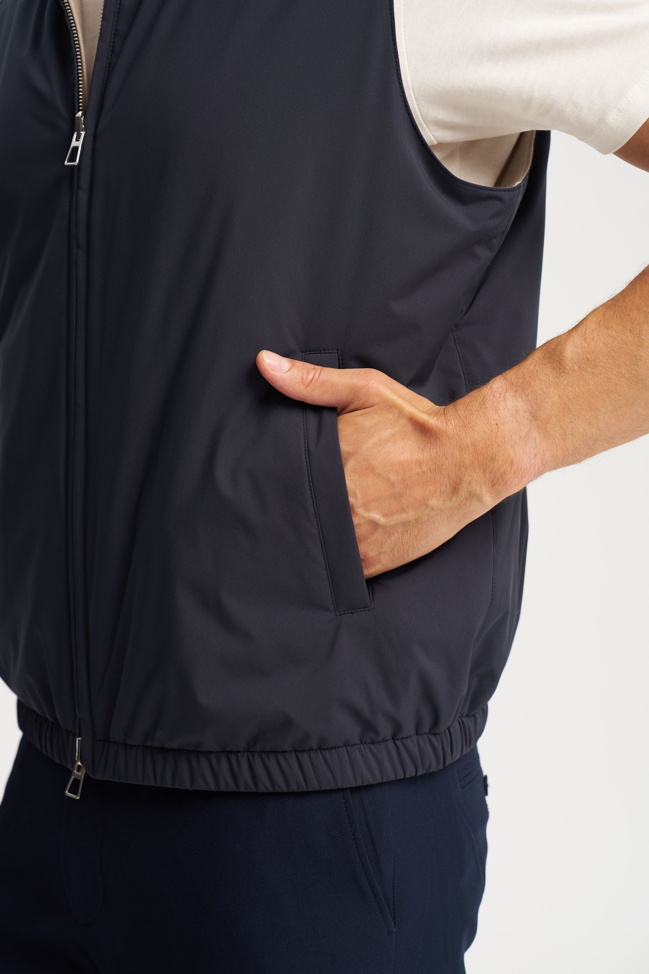 Como Reversible Vest Navy