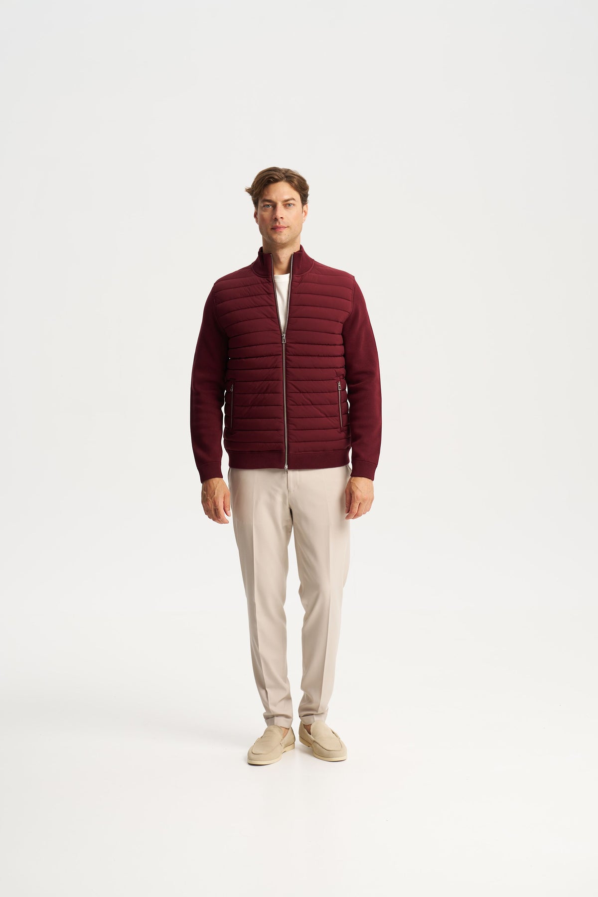 Avallon Padded Cardigan Burgundy