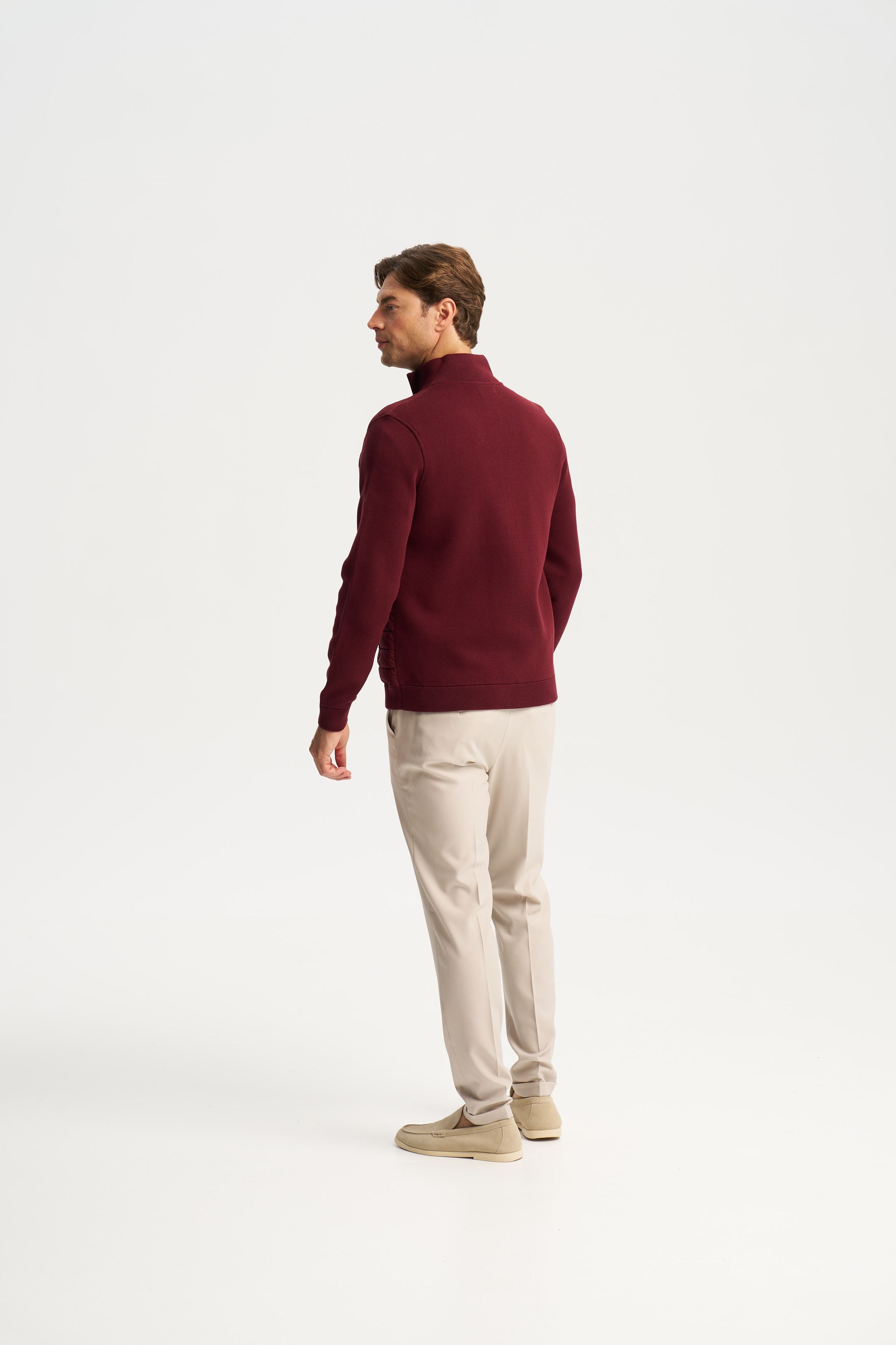 Avallon Padded Cardigan Burgundy