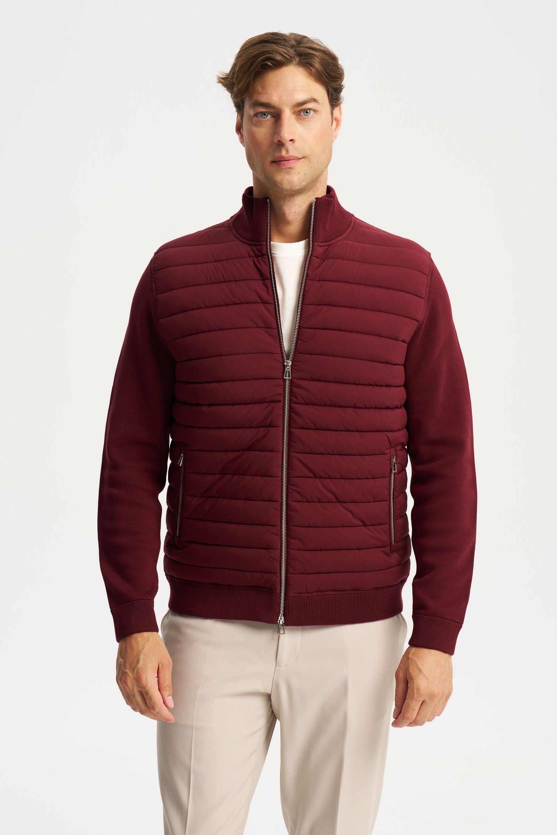 Avallon Padded Cardigan Burgundy