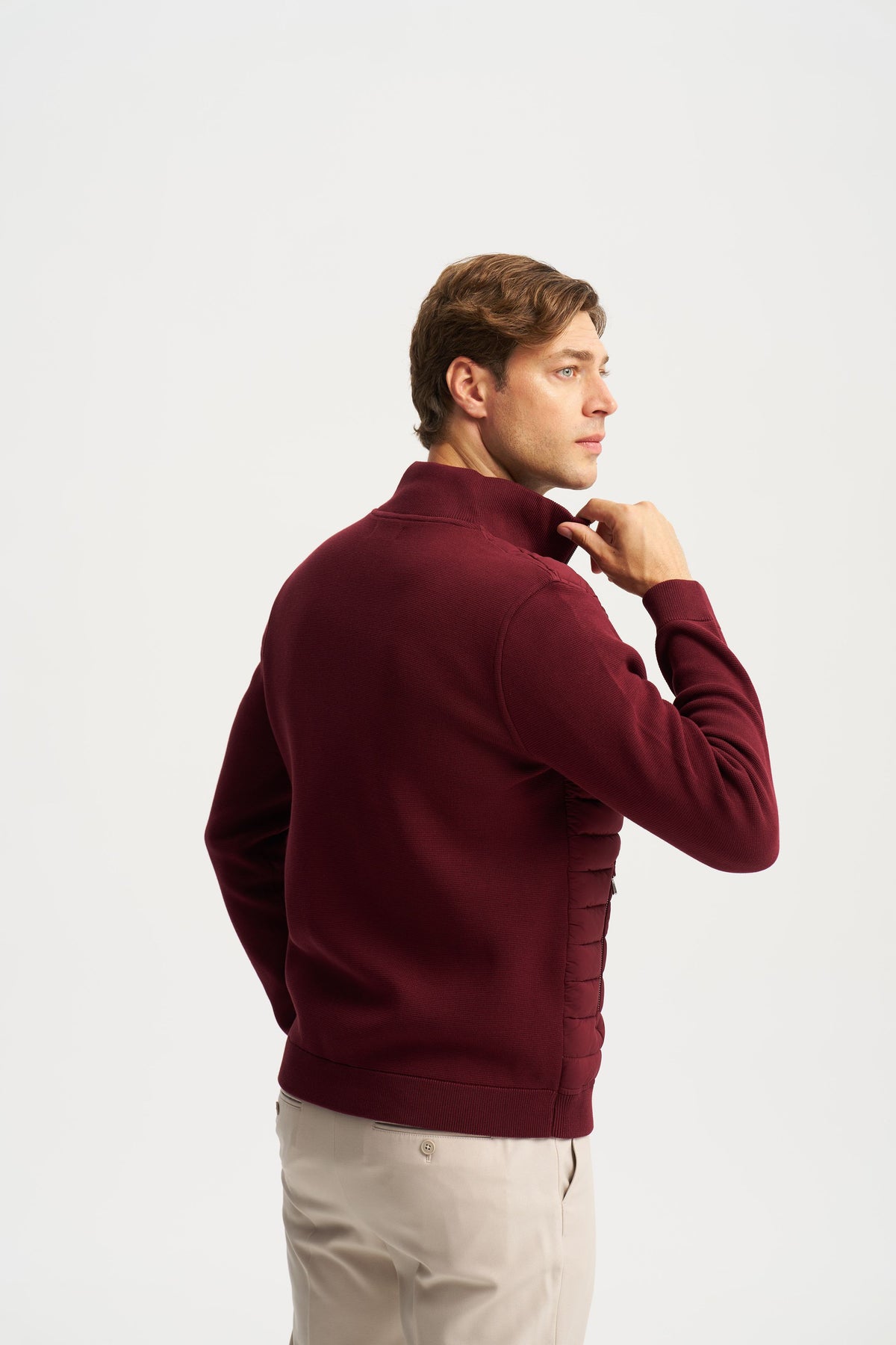 Avallon Padded Cardigan Burgundy