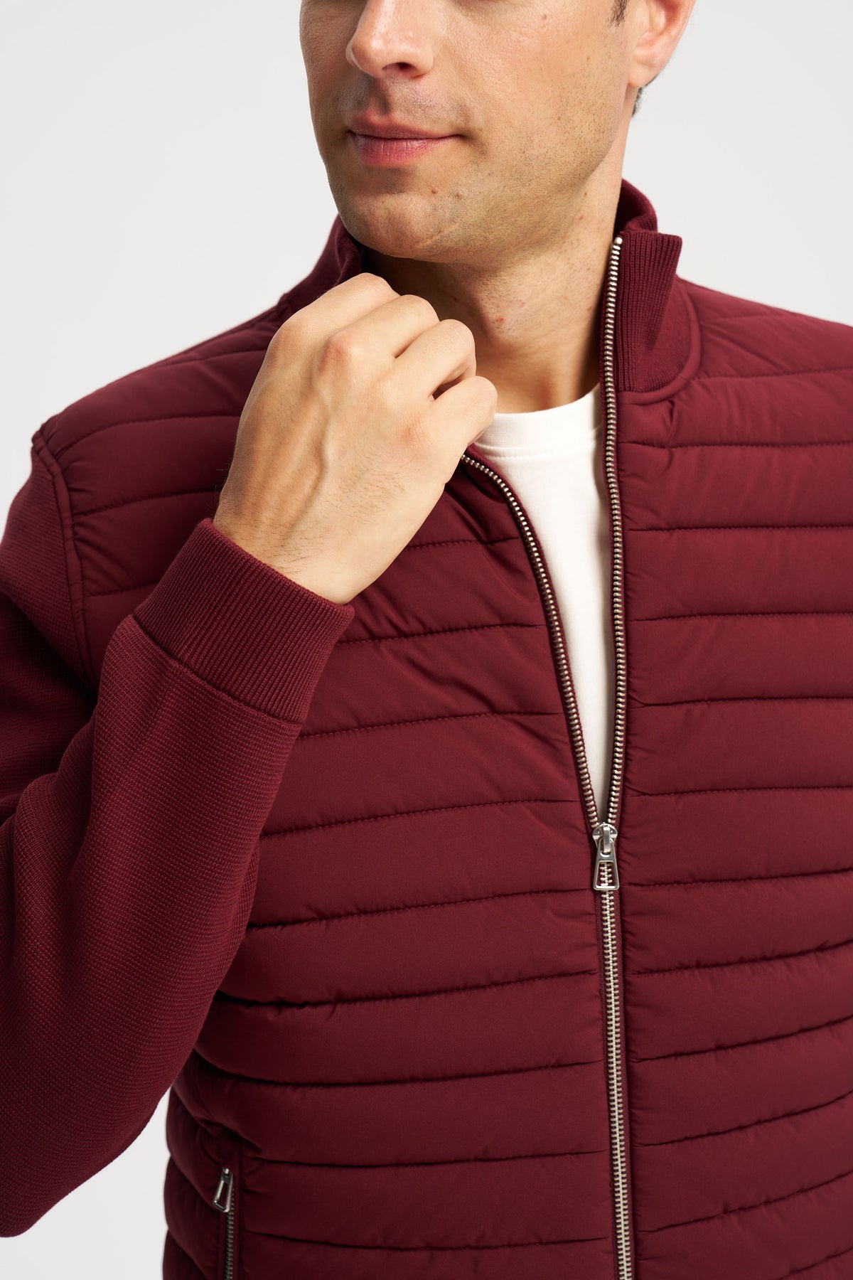 Avallon Padded Cardigan Burgundy