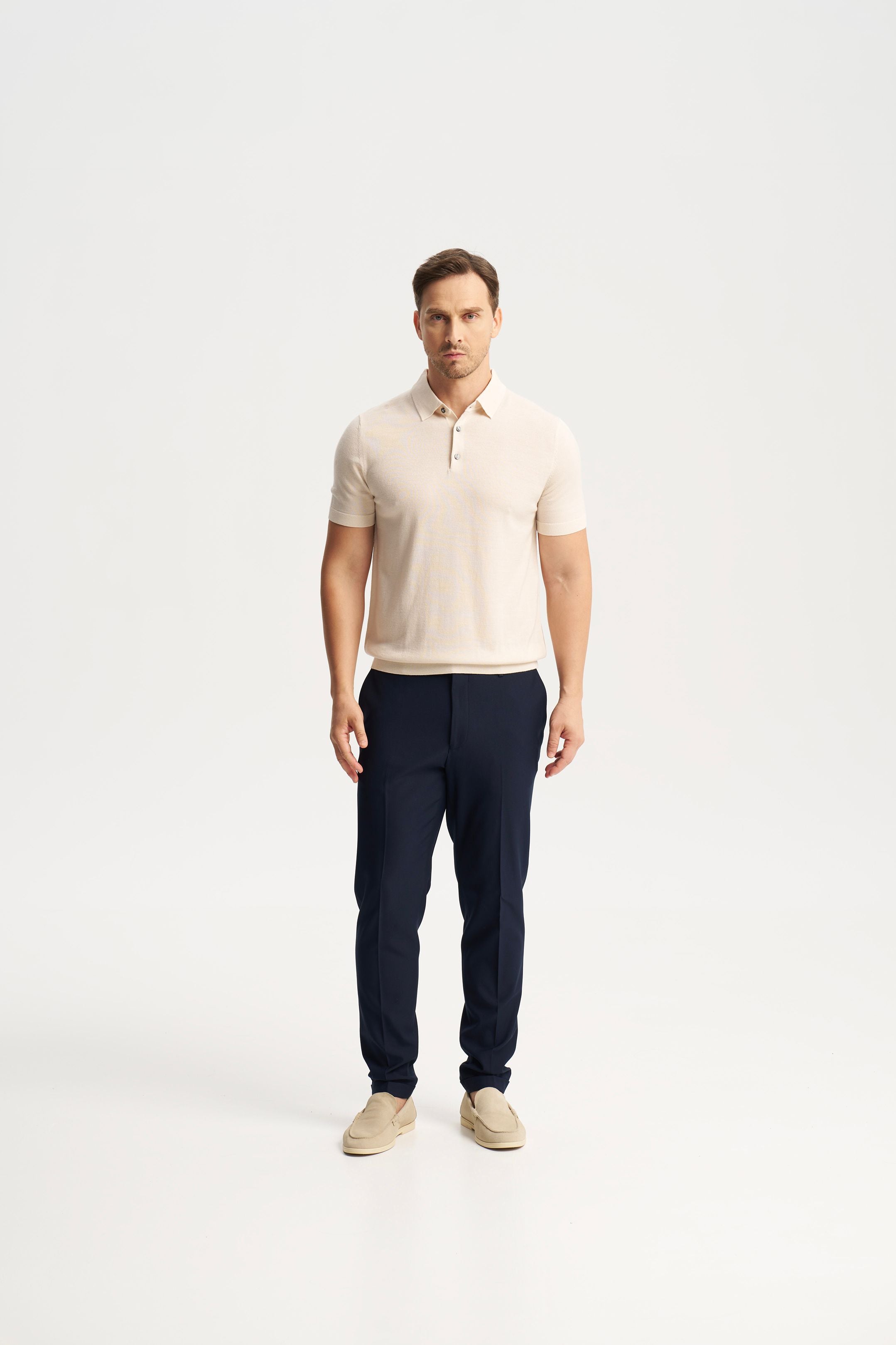 Monaco Short Sleeve Polo Beige