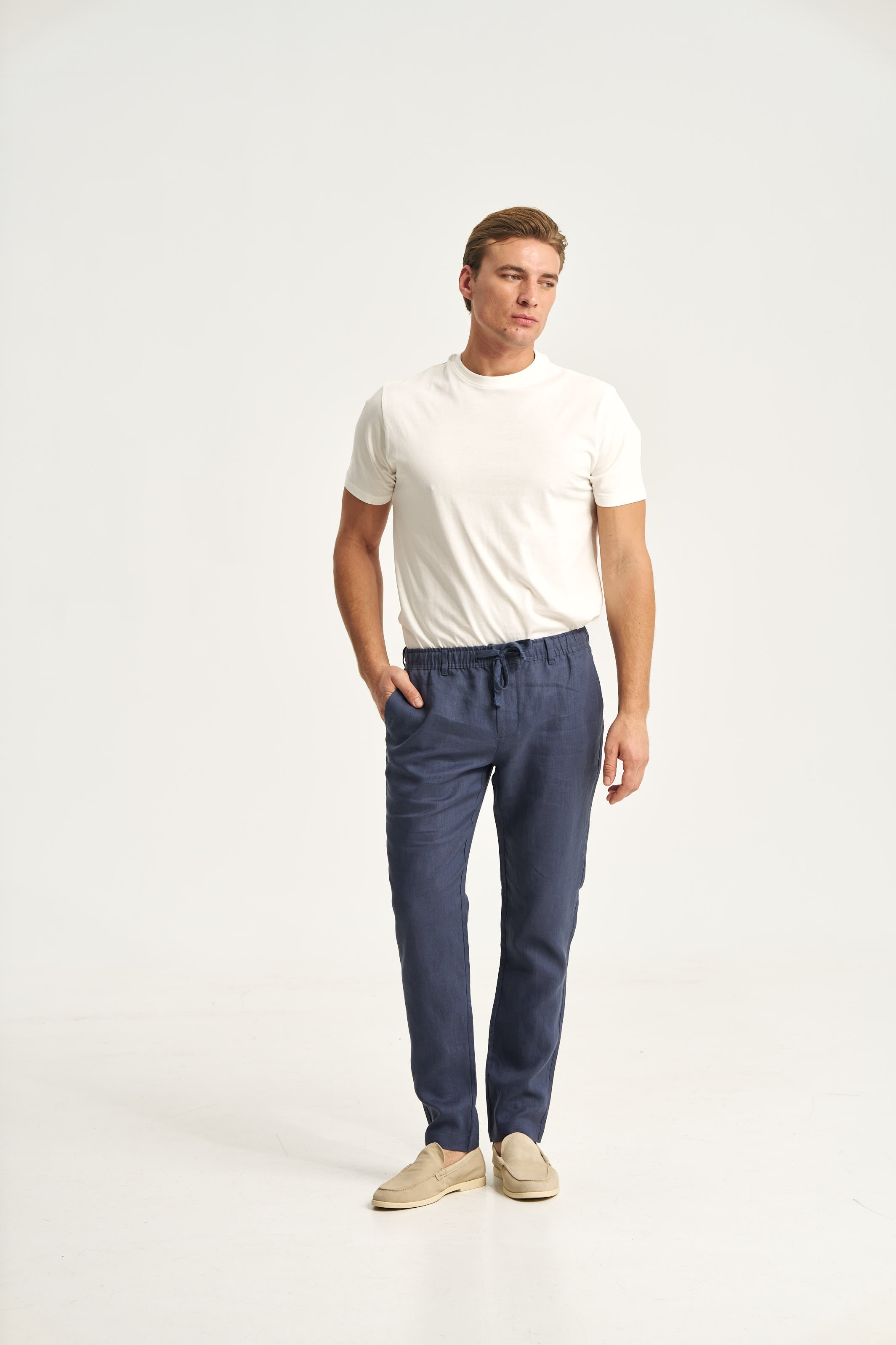 Linen Trousers Blue