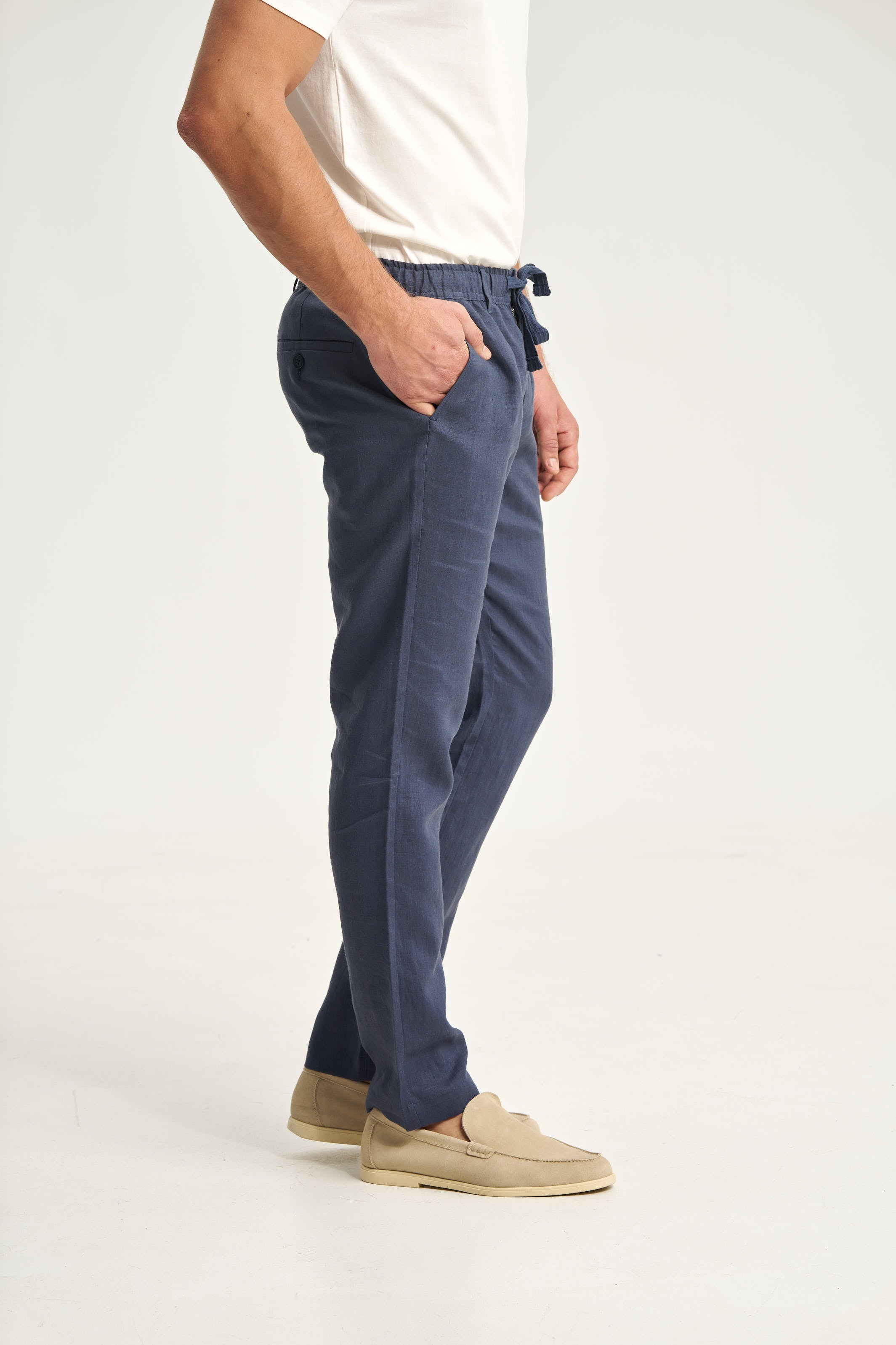 Linen Trousers Blue