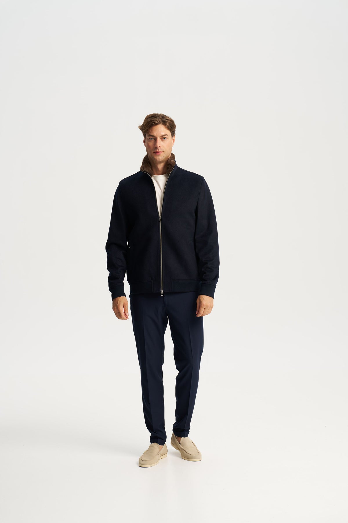 Florence Fur Jacket Navy