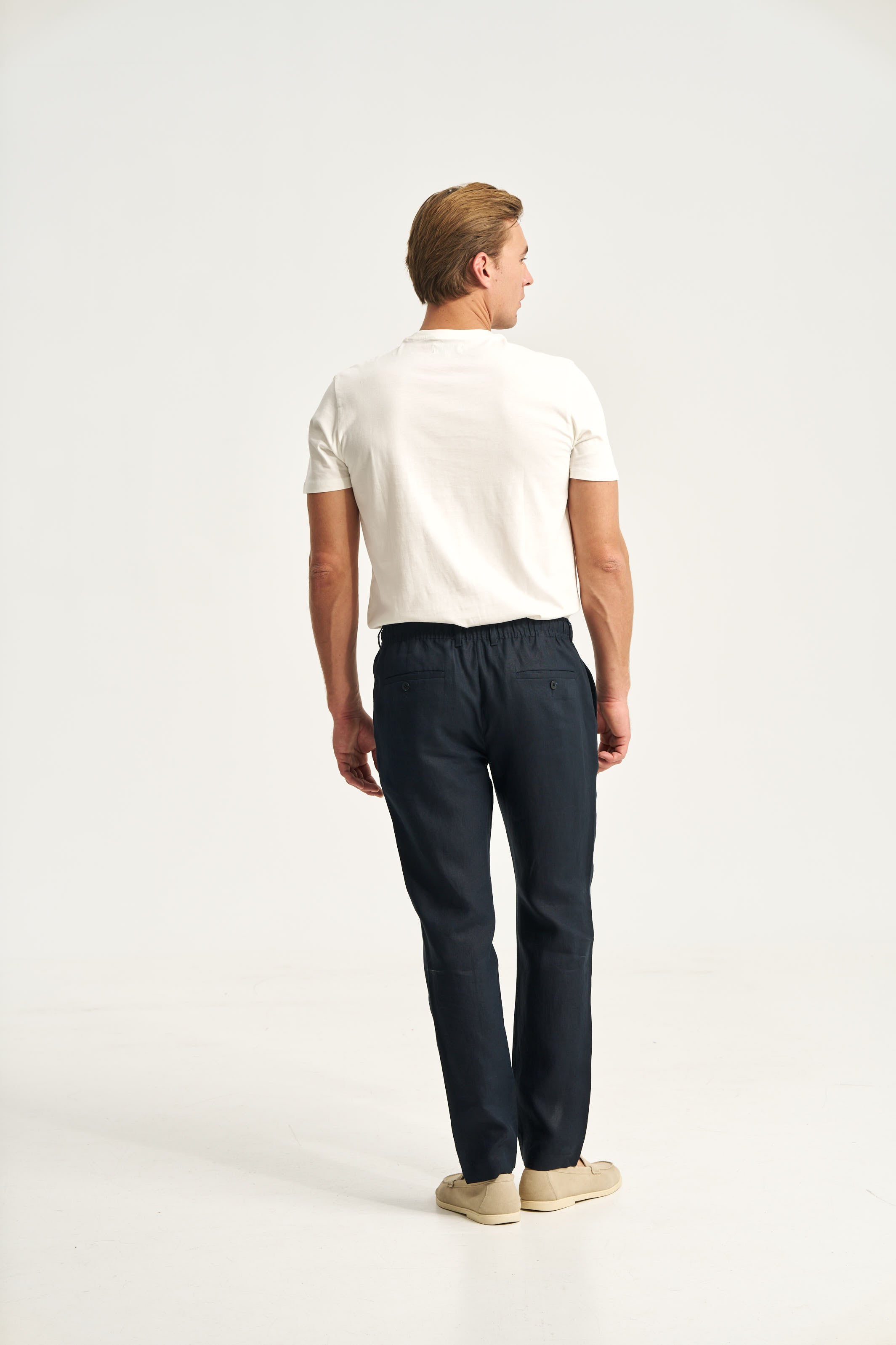 Linen Trousers Navy