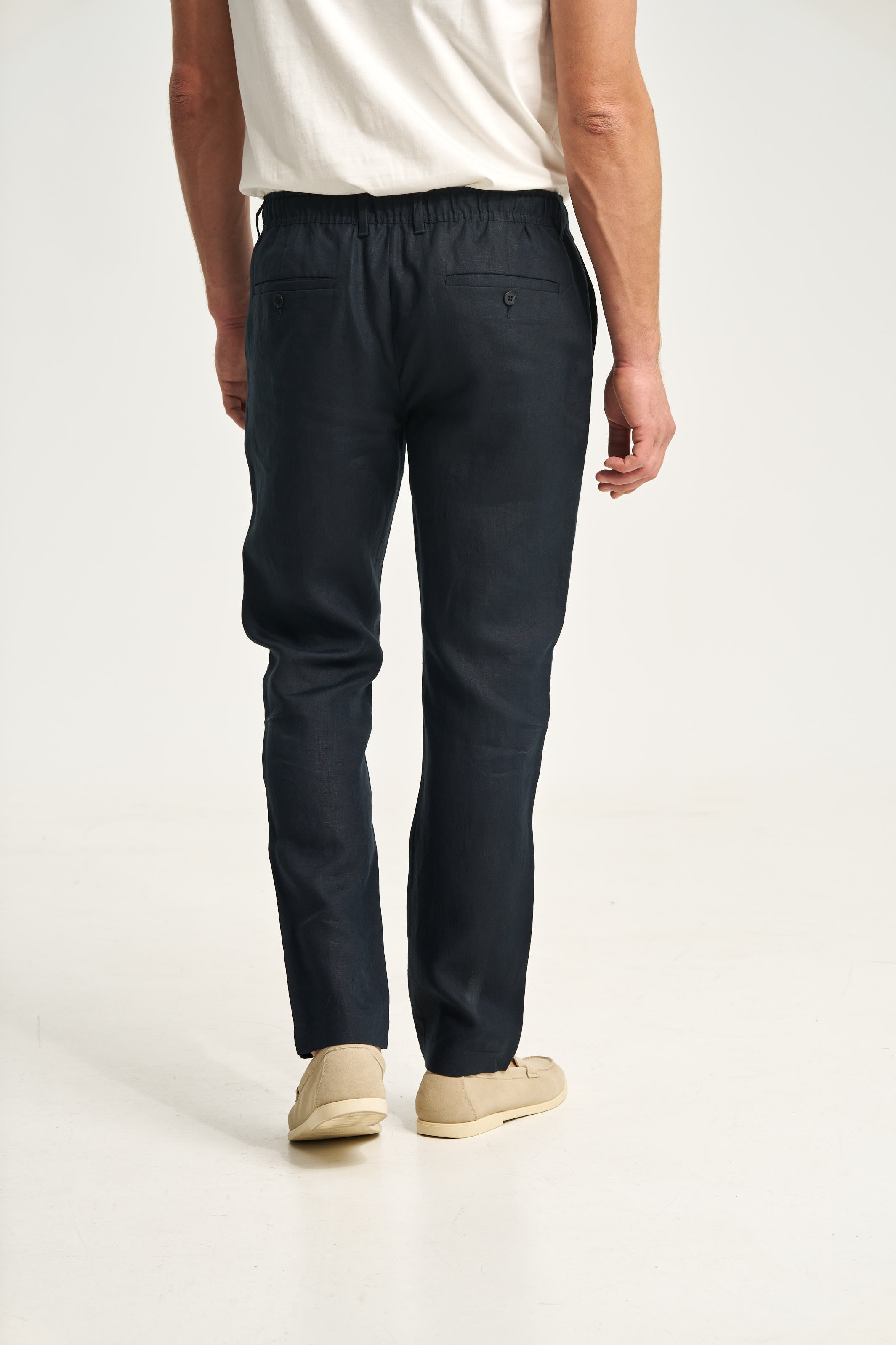 Linen Trousers Navy