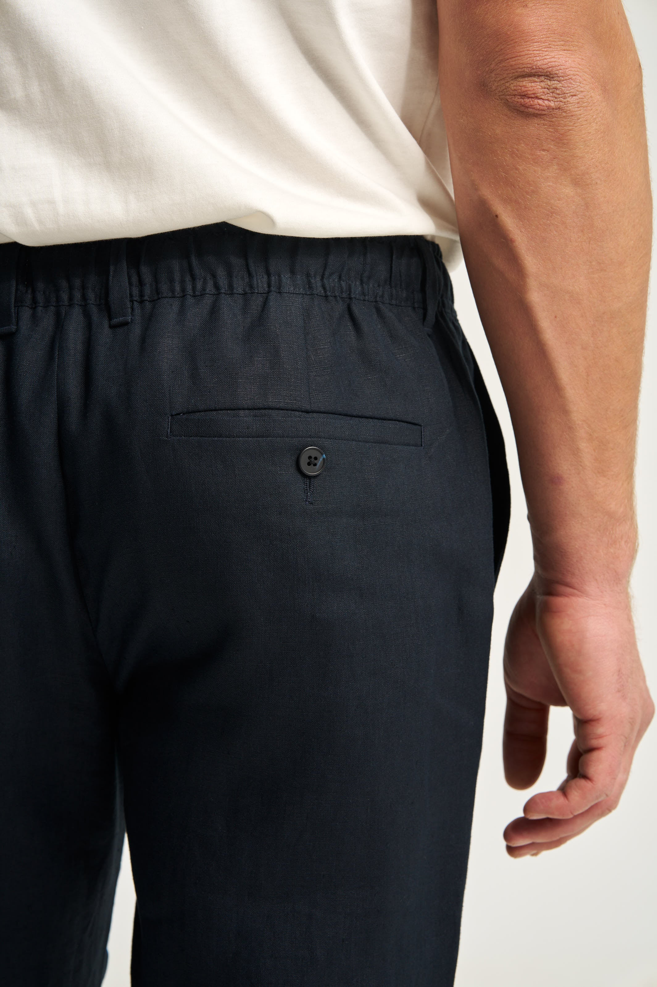 Linen Trousers Navy