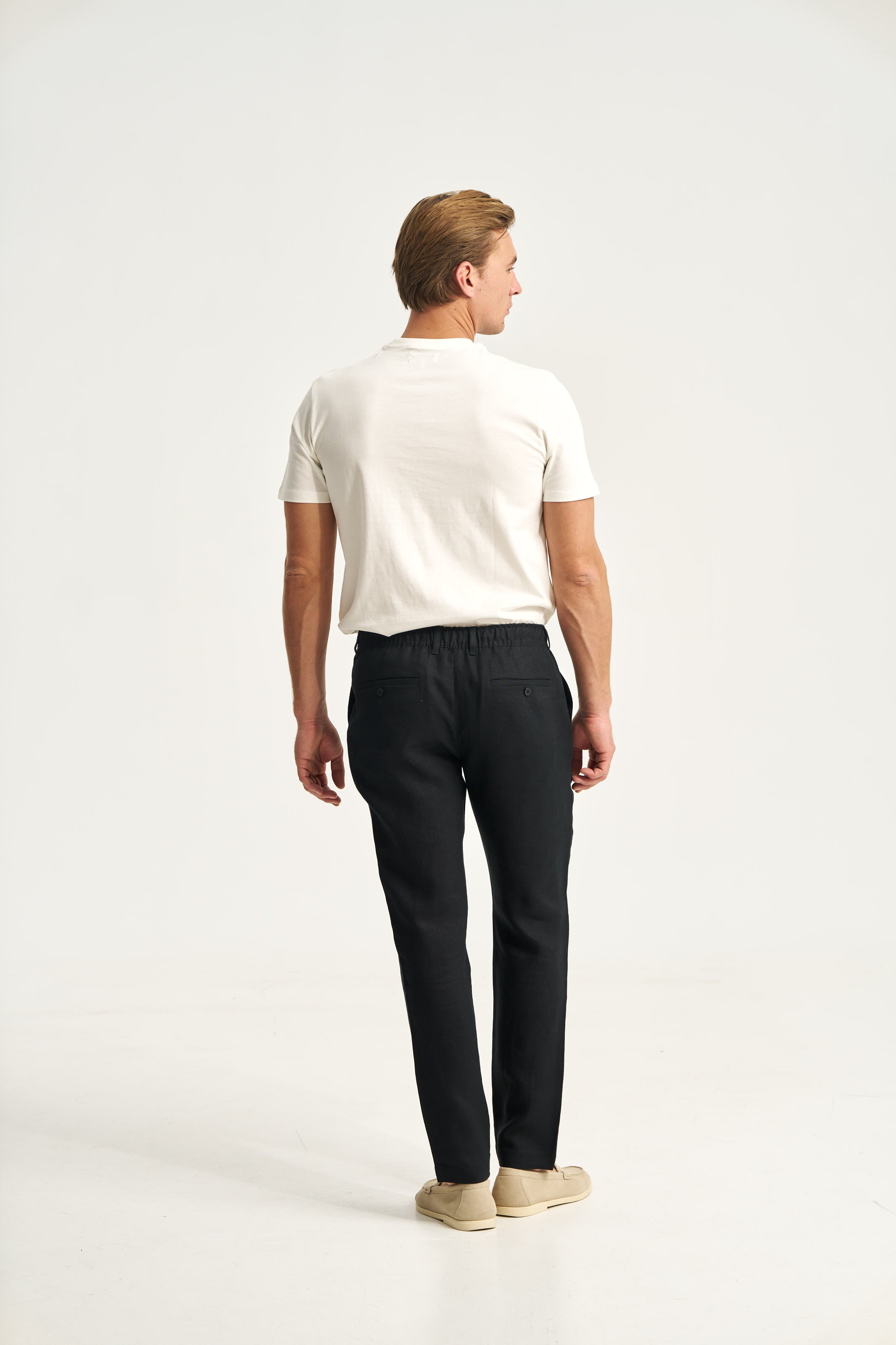 Linen Trousers Black