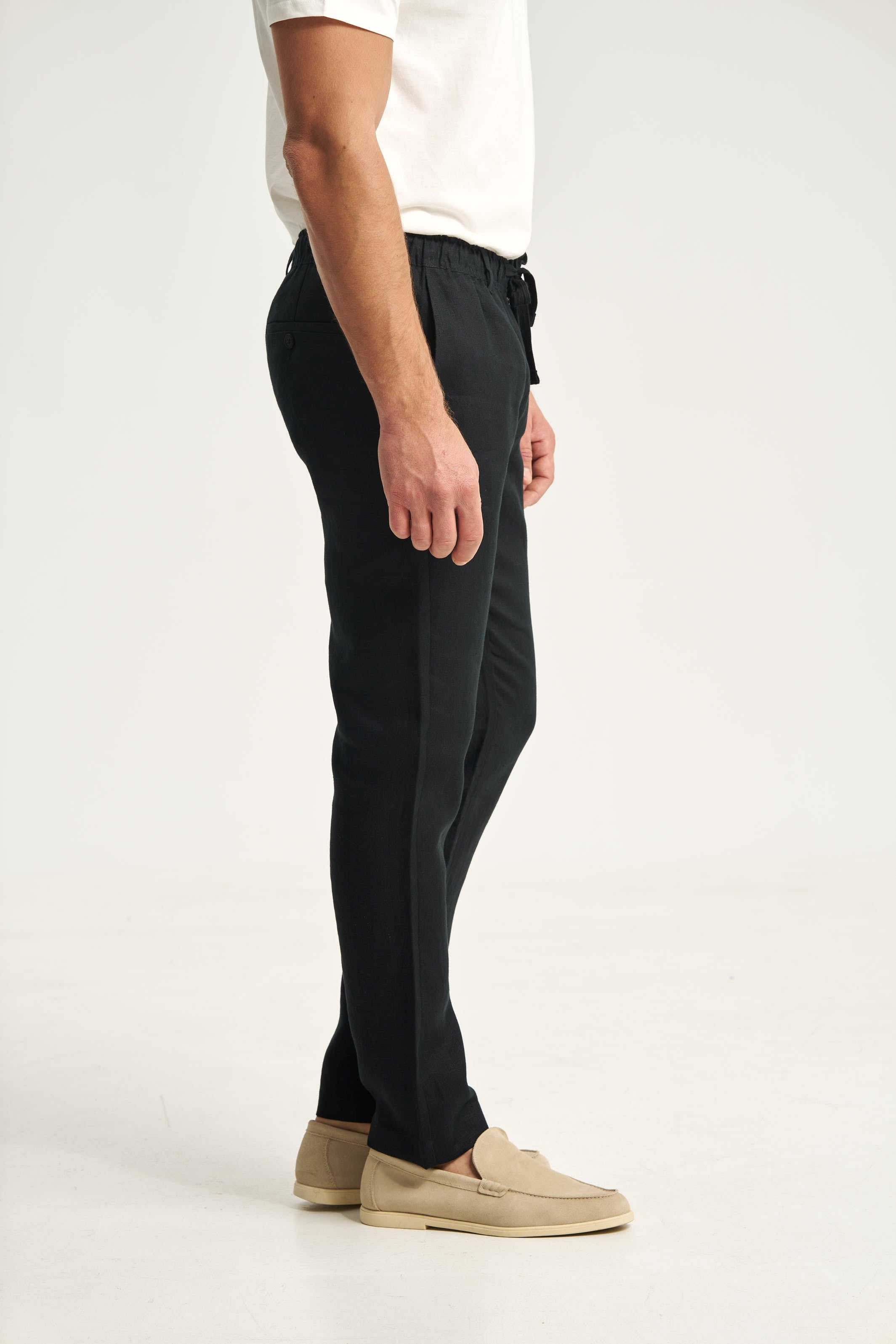 Linen Trousers Black