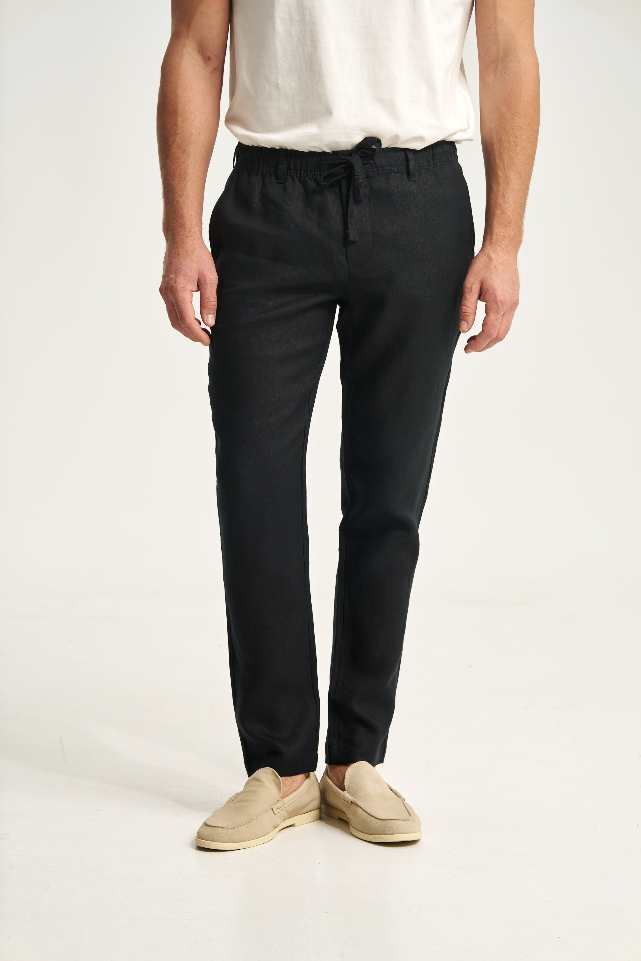 Linen Trousers Black