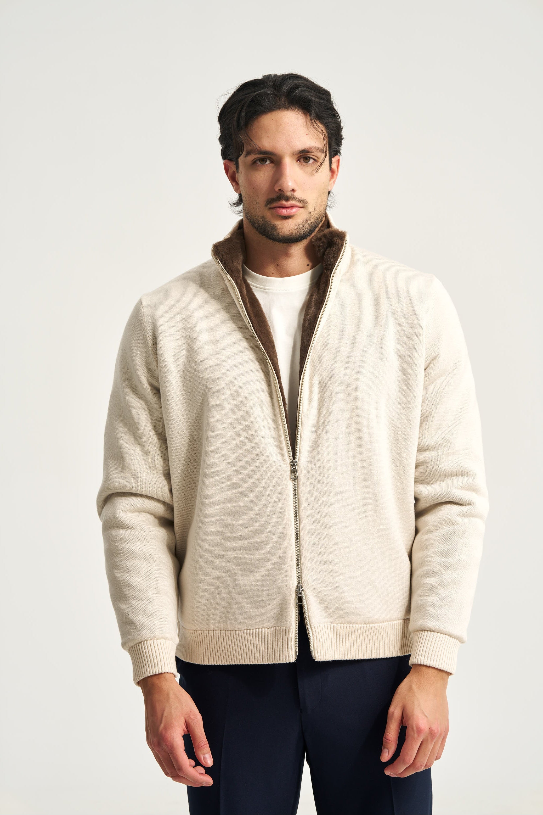 Milano Fur Jumper Beige