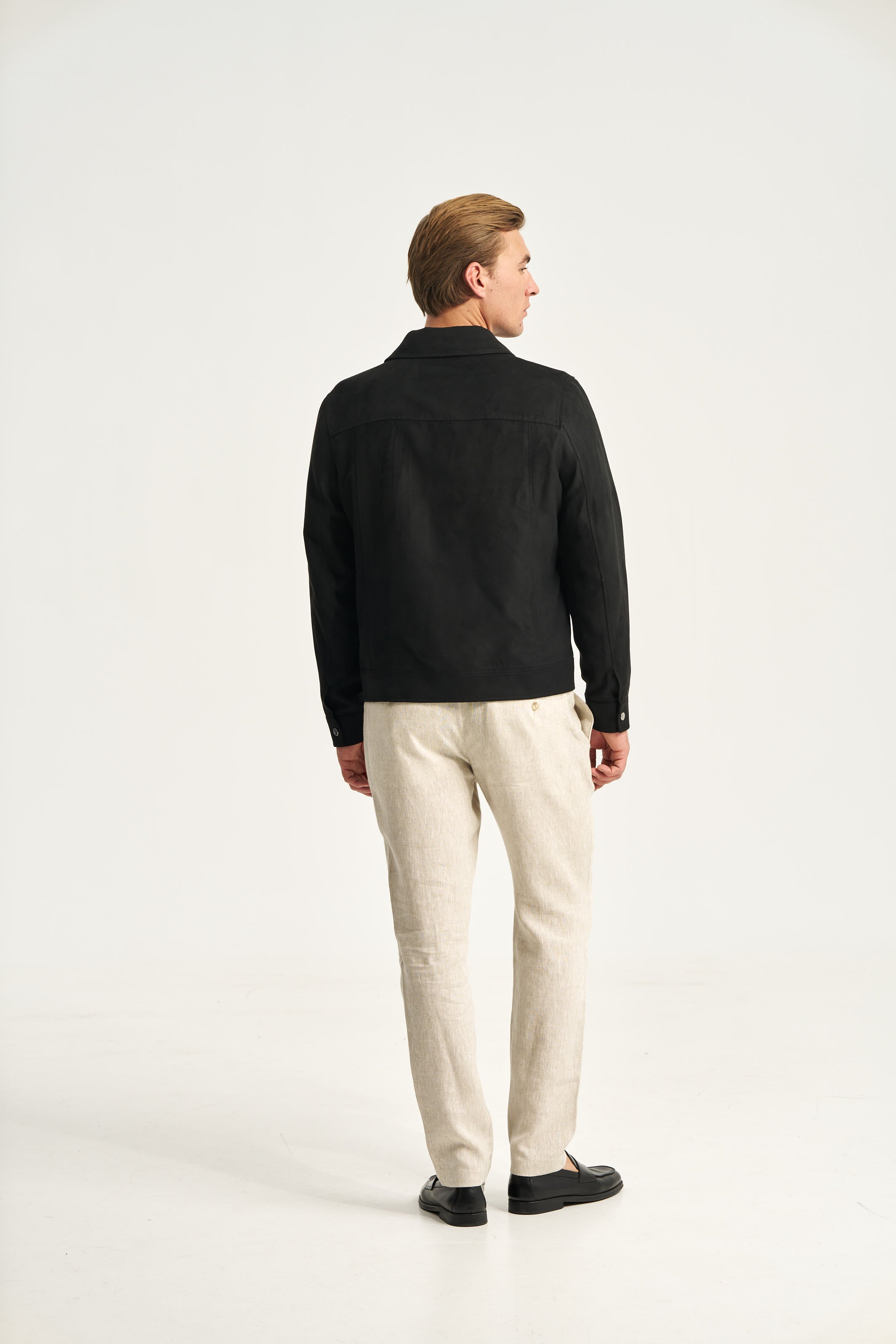 Faux Suede Jacket Black