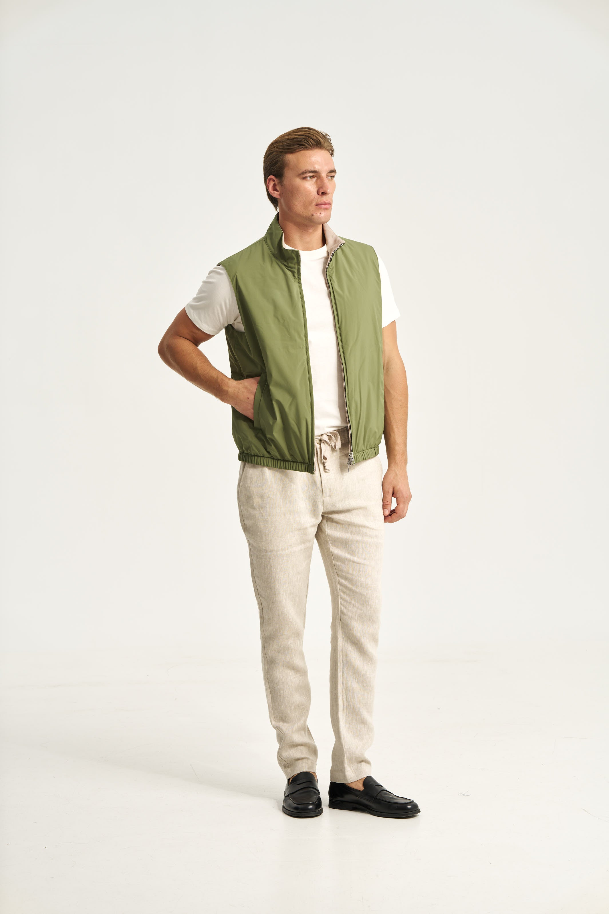 Como Reversible Vest Green