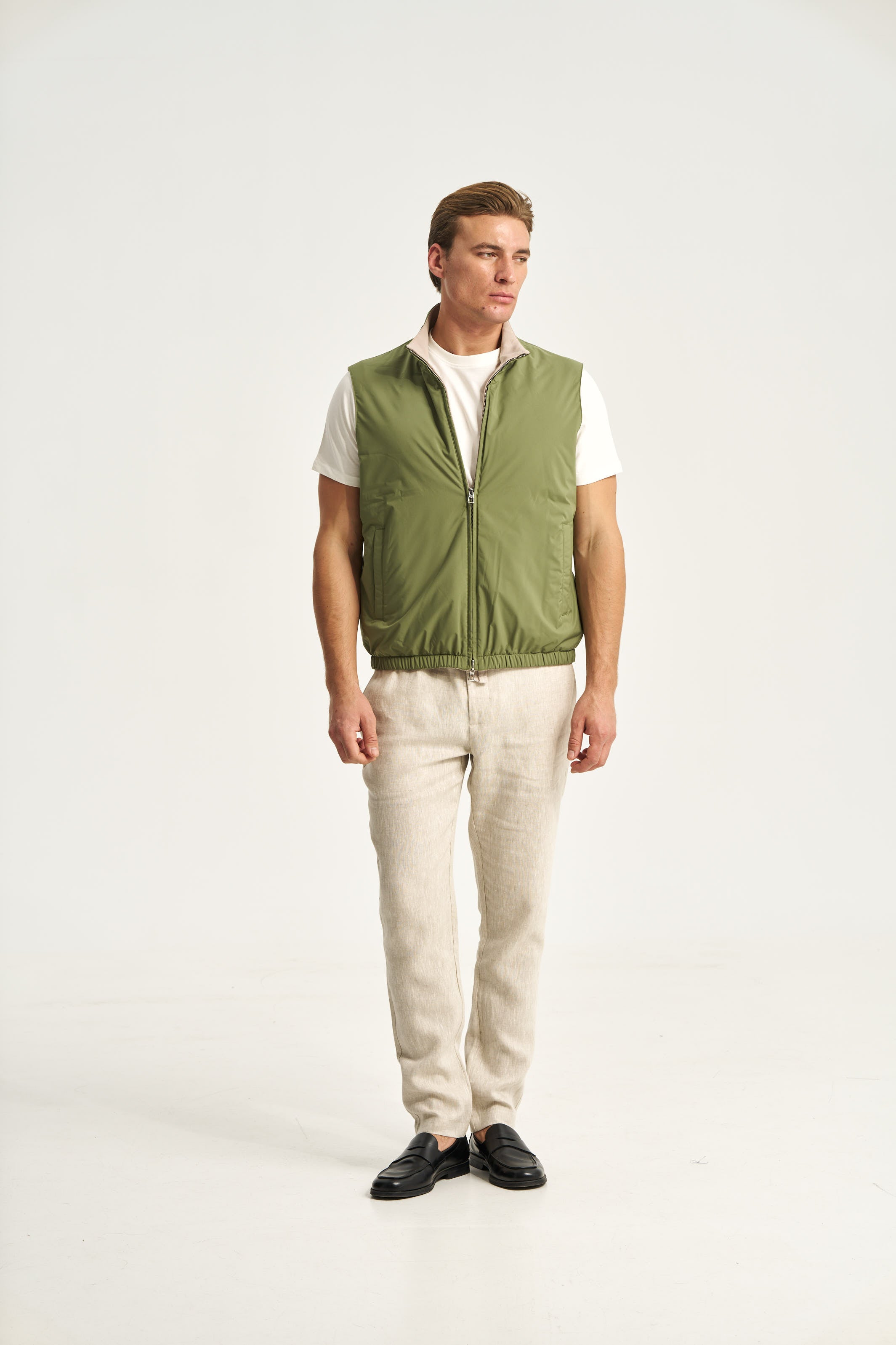 Como Reversible Vest Green