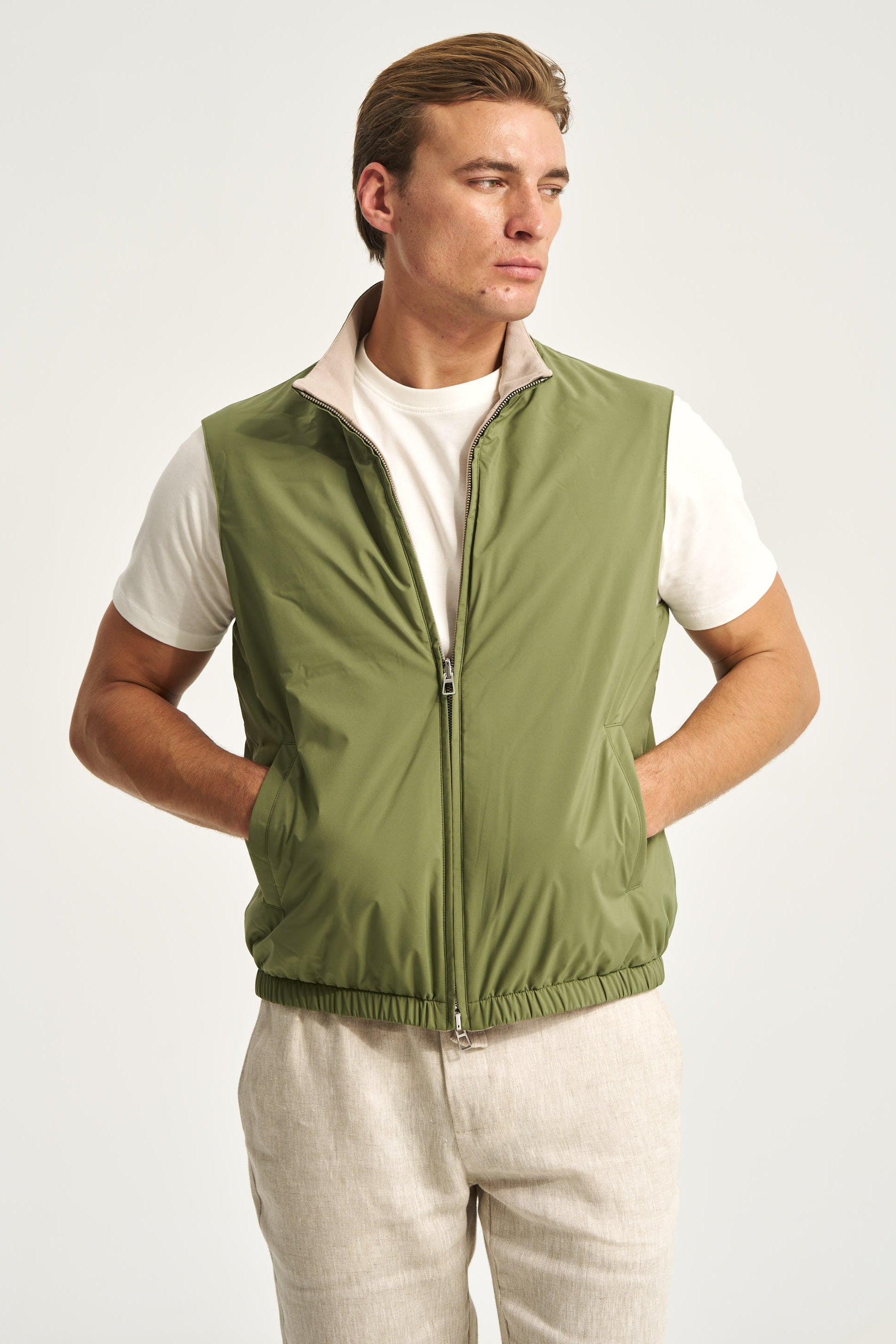 Como Reversible Vest Green