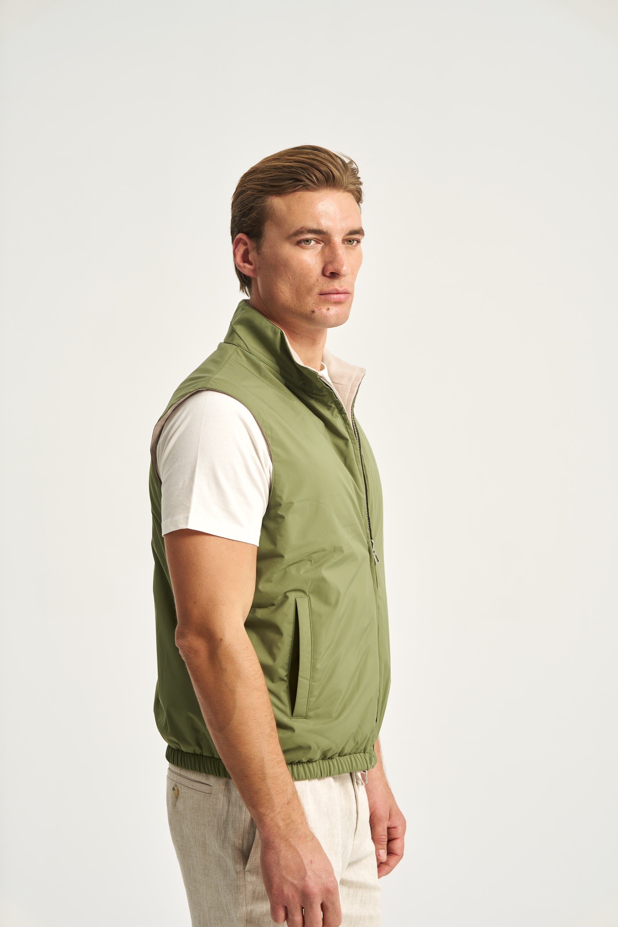 Como Reversible Vest Green