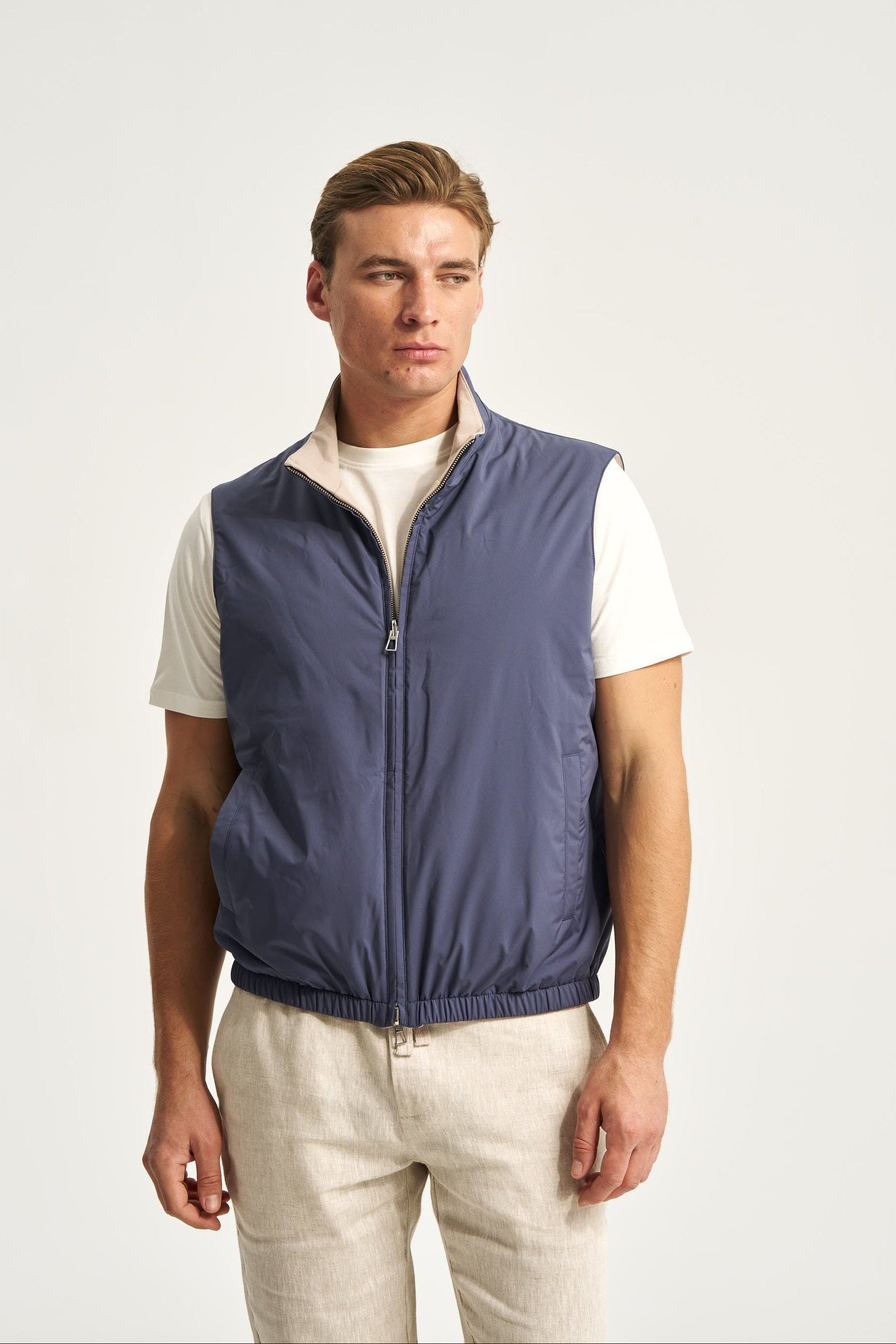 Como Reversible Vest Blue