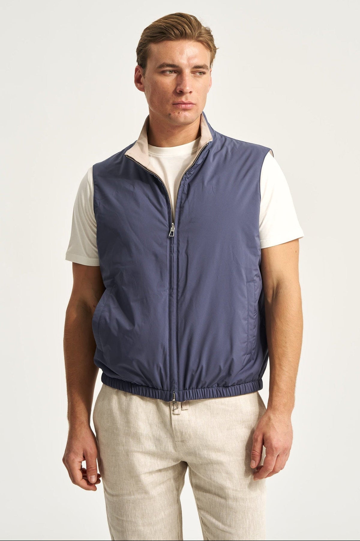 Como Reversible Vest Blue