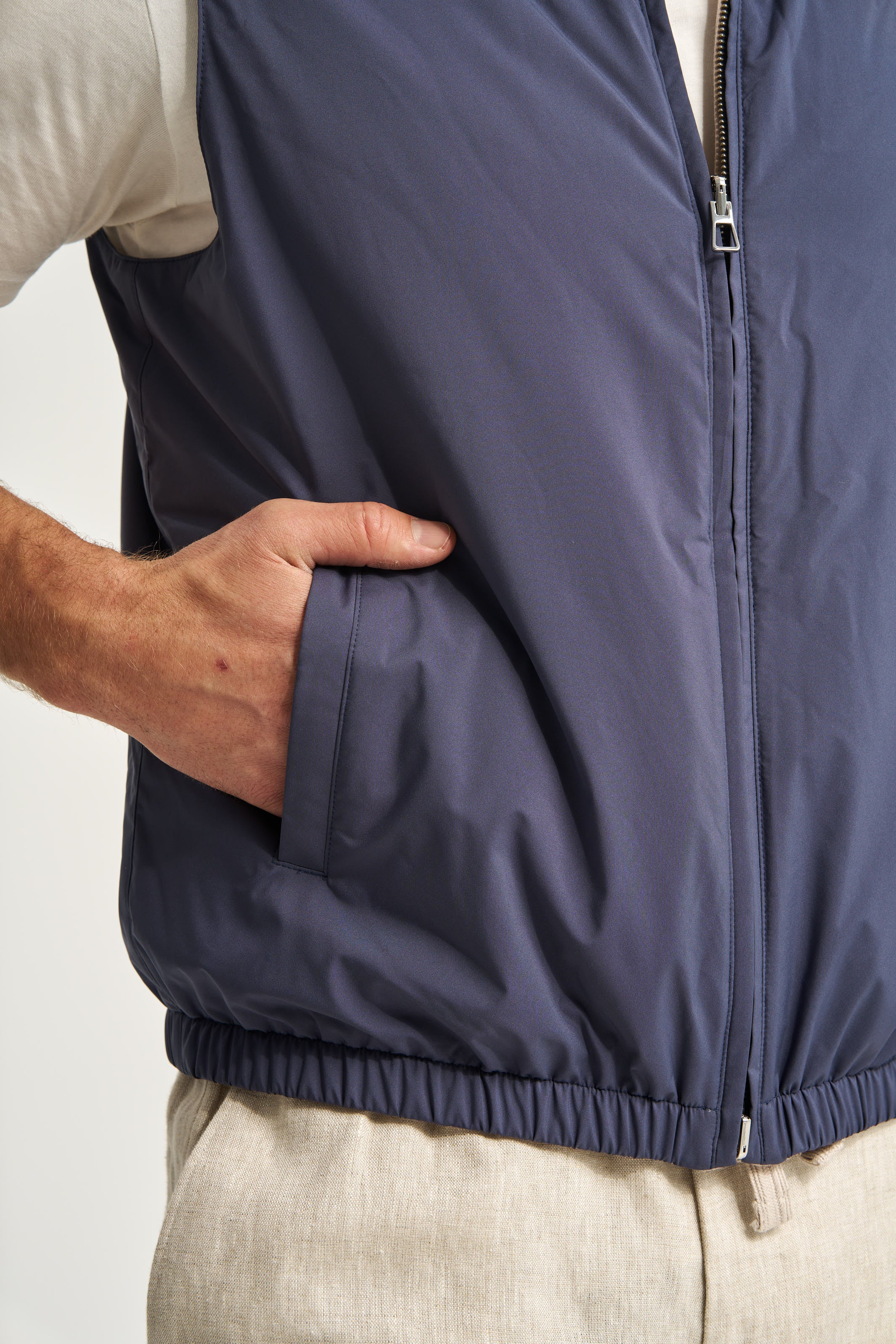 Como Reversible Vest Blue