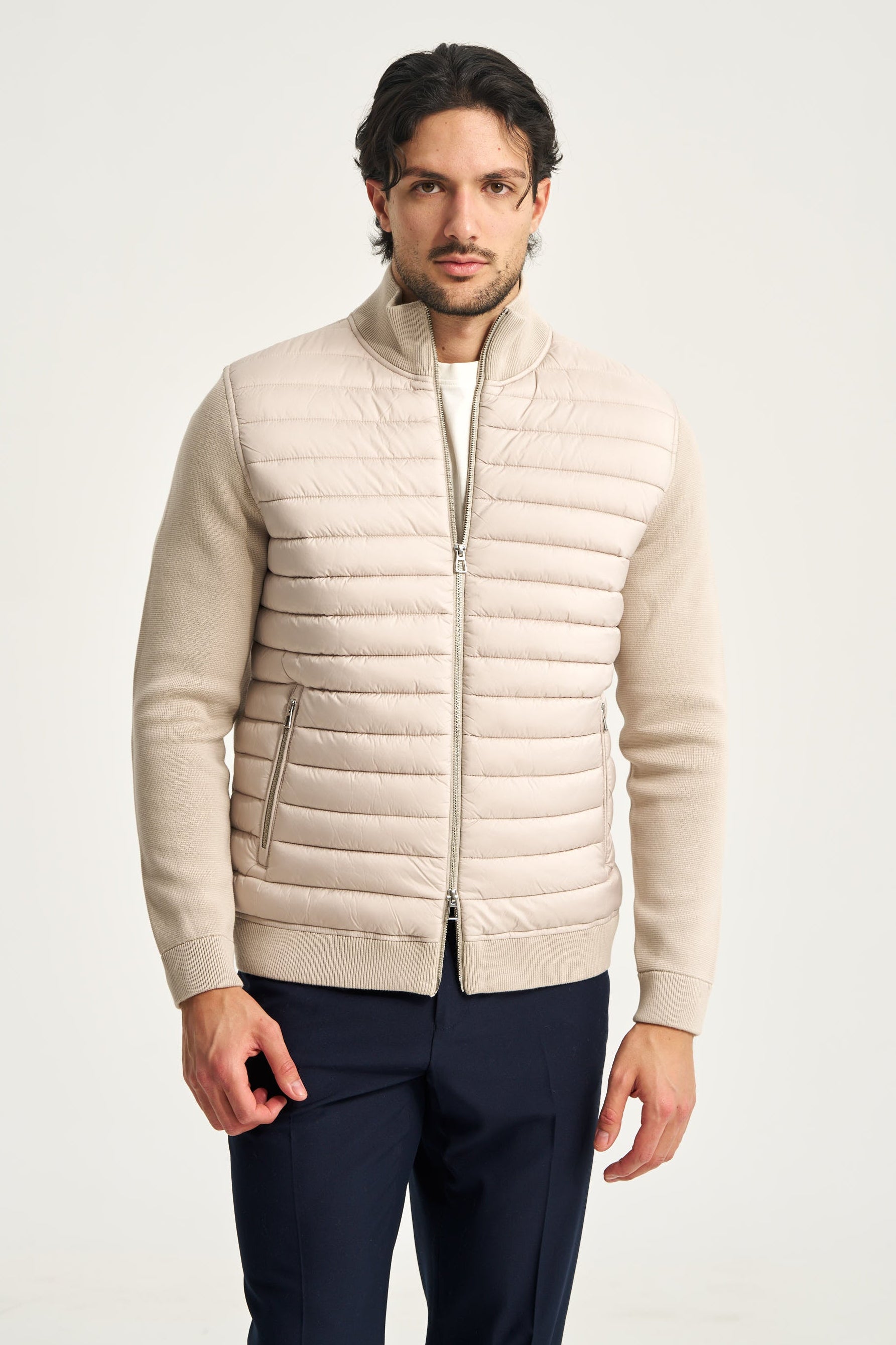 Avallon Padded Cardigan Beige