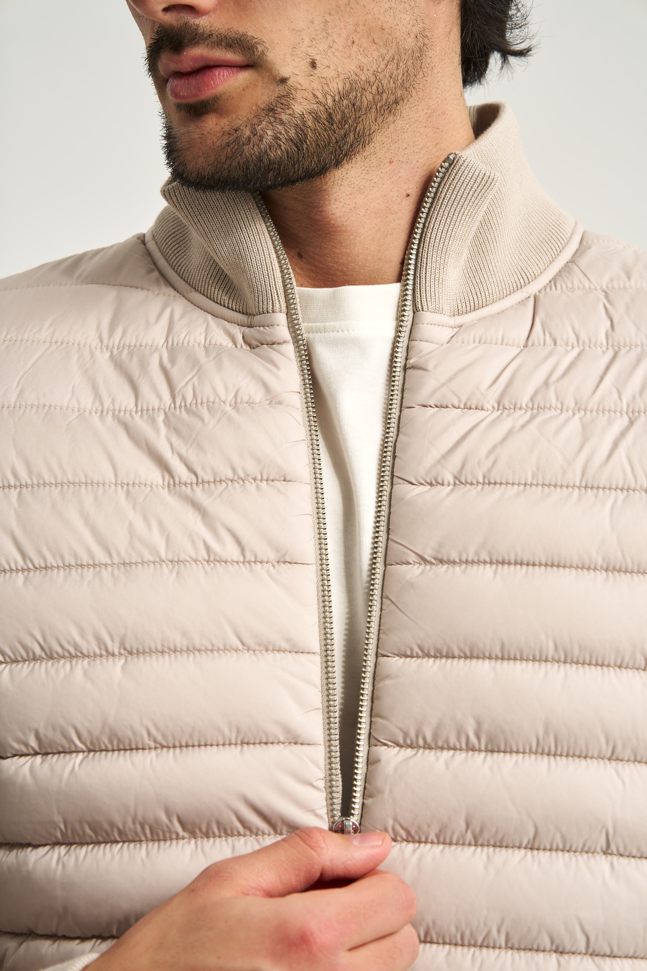 Avallon Padded Cardigan Beige