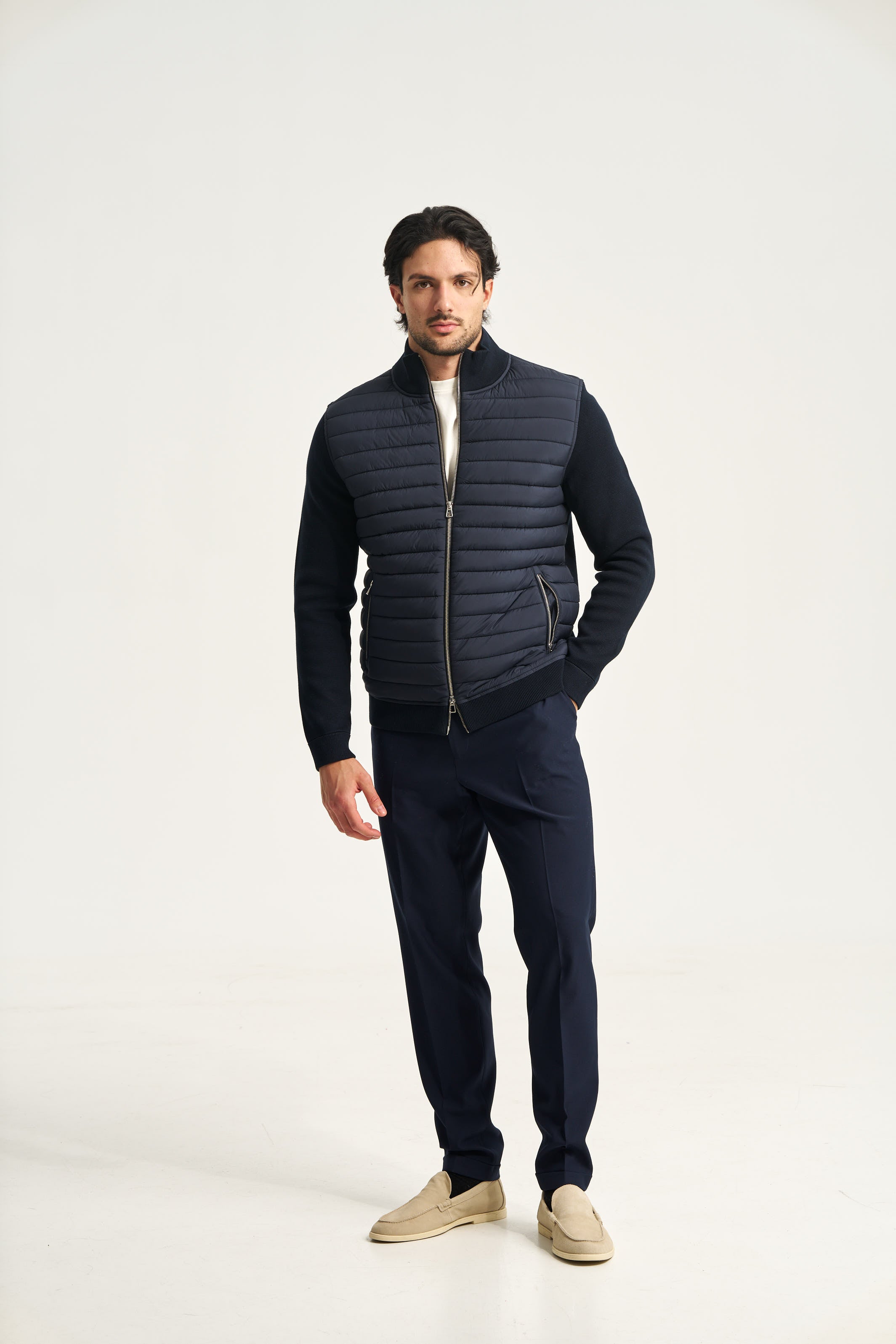 Avallon Padded Cardigan Navy