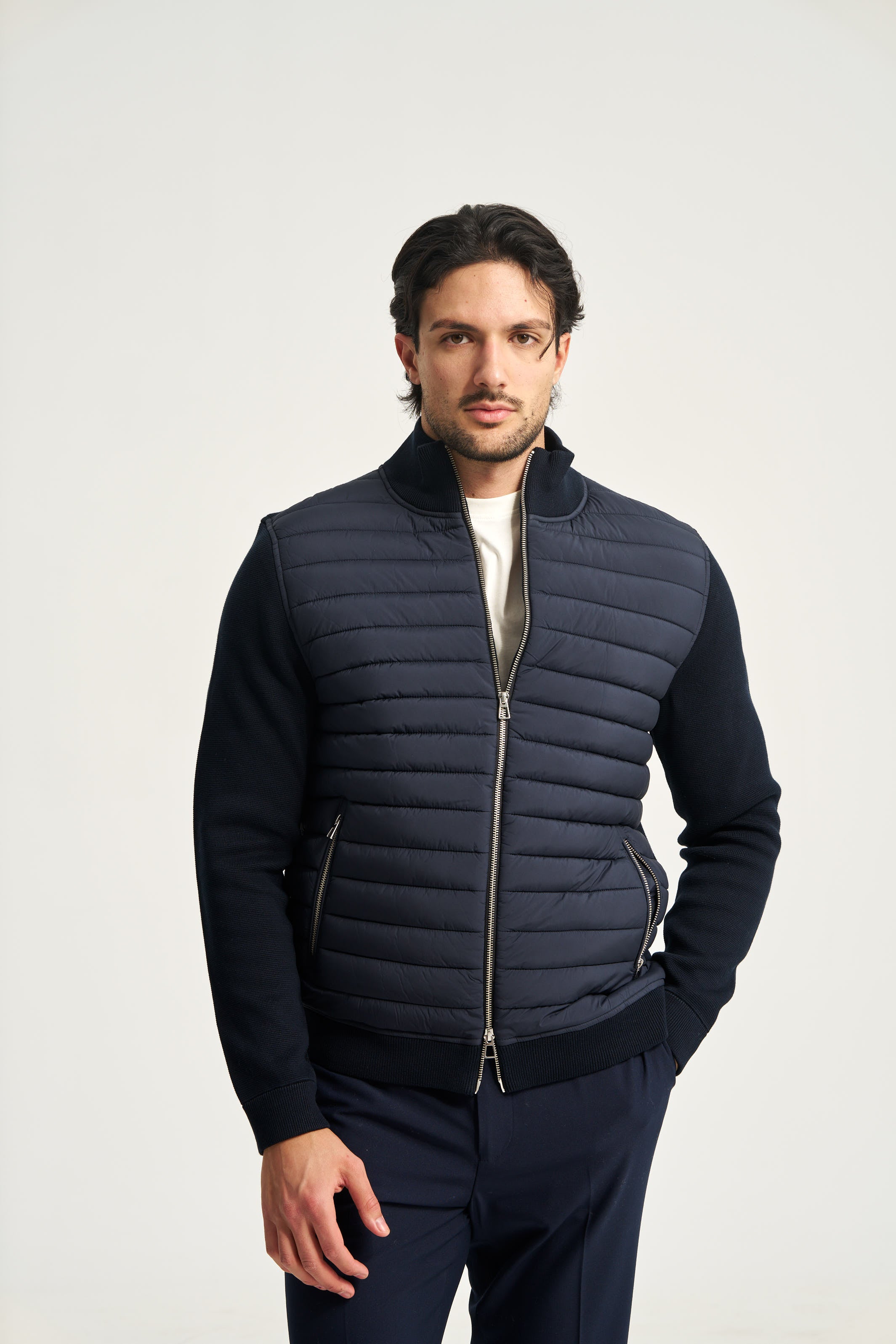 Avallon Padded Cardigan Navy