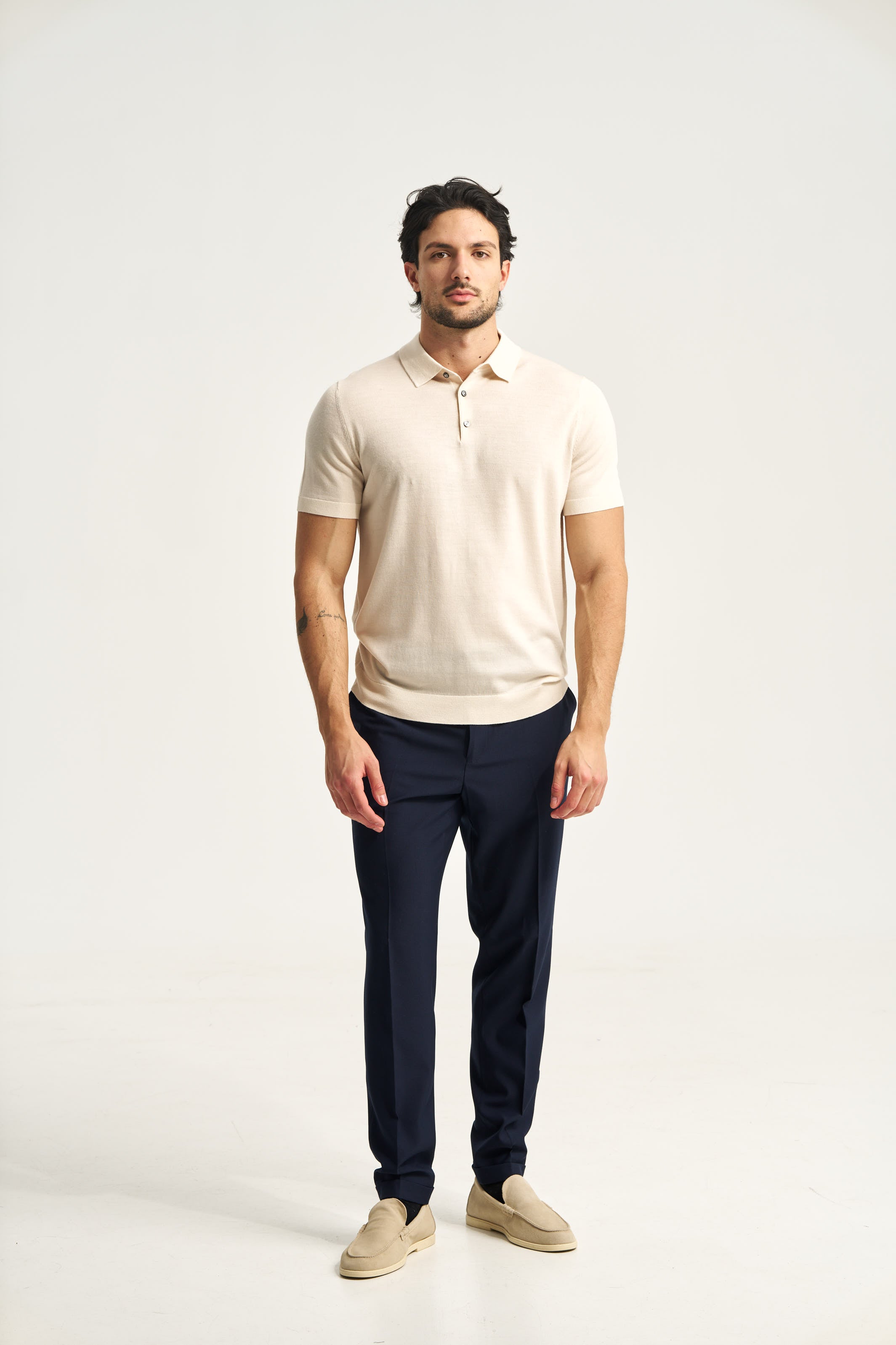 Monaco Short Sleeve Polo Beige