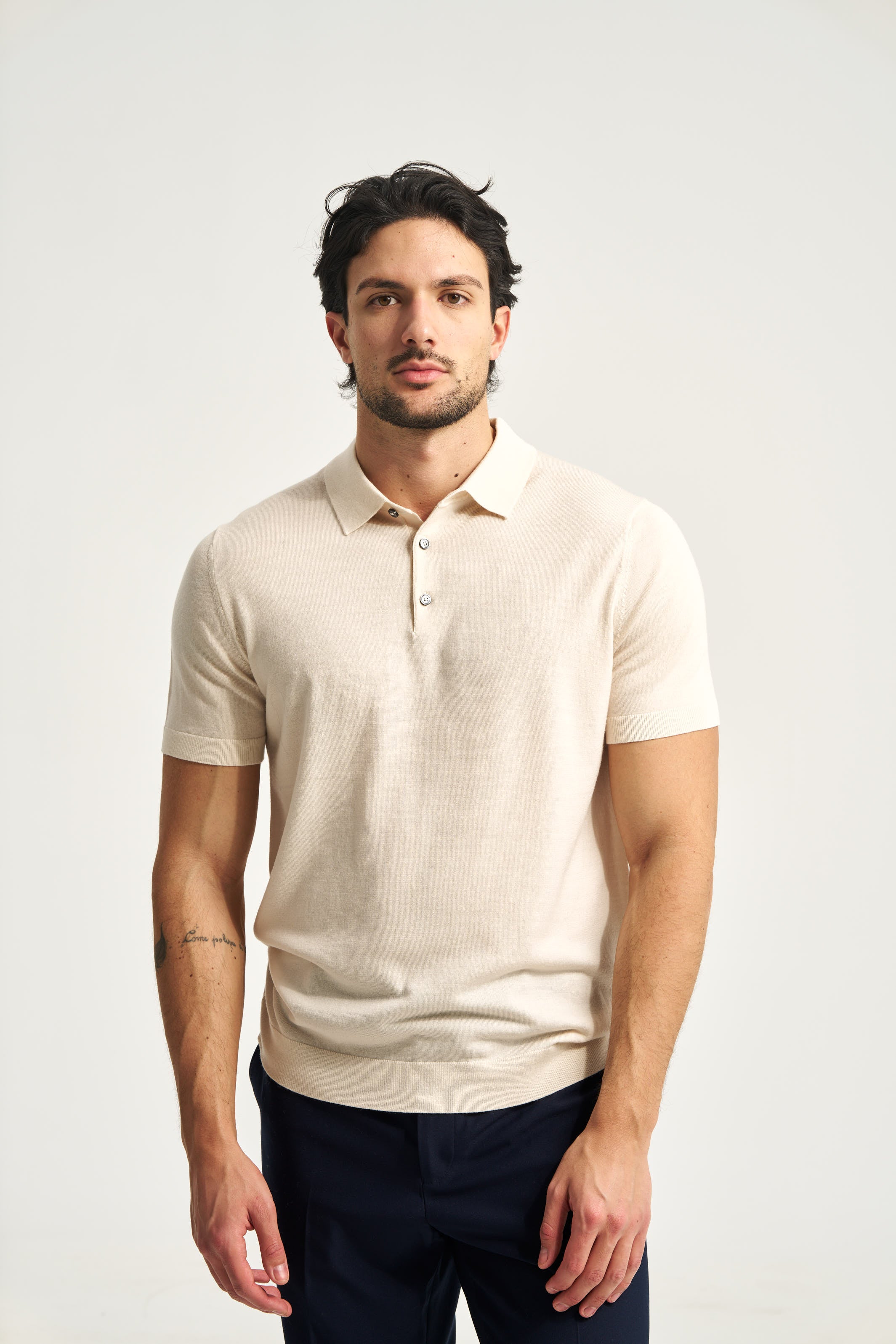 Monaco Short Sleeve Polo Beige