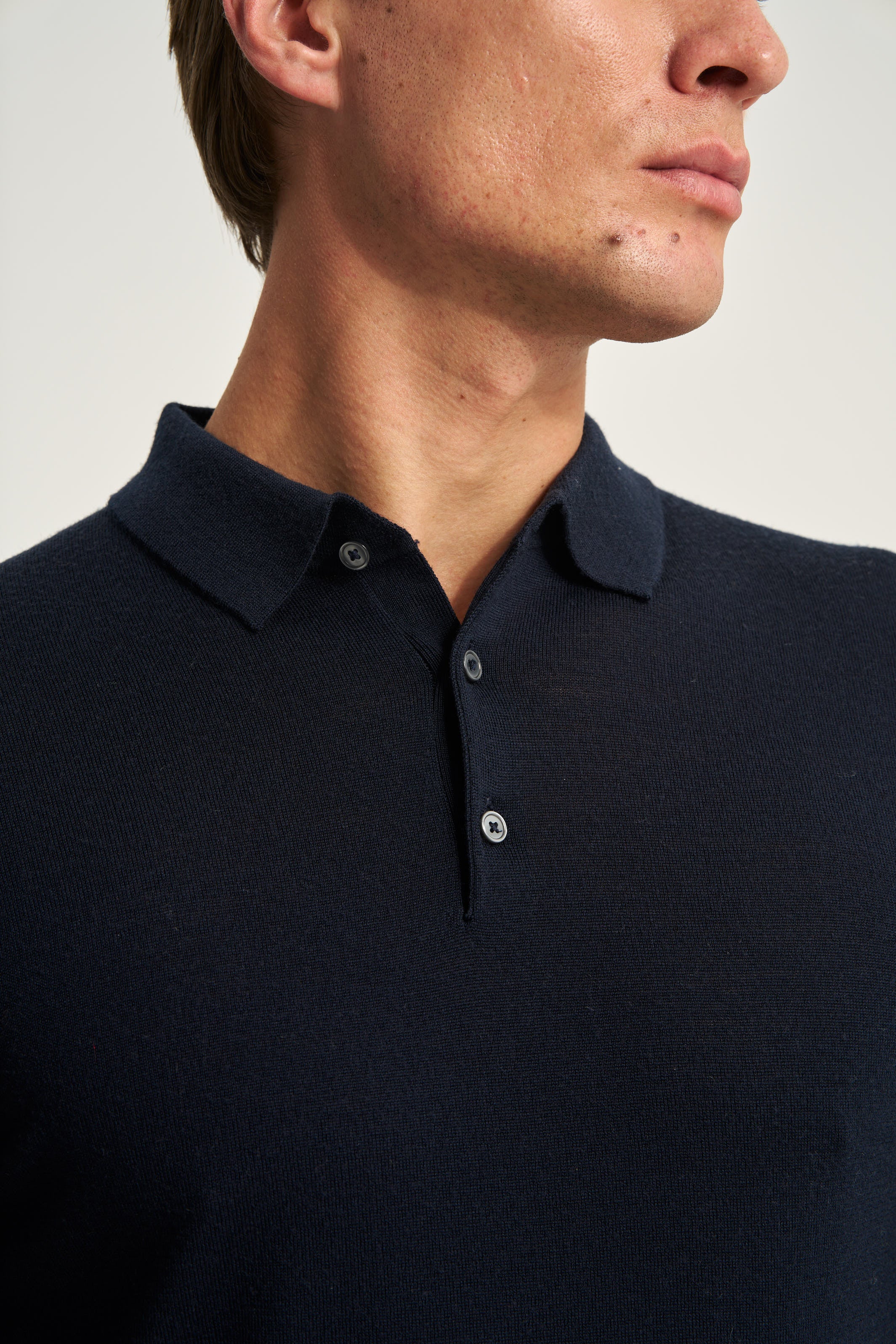 Monaco Long Sleeve Polo Navy