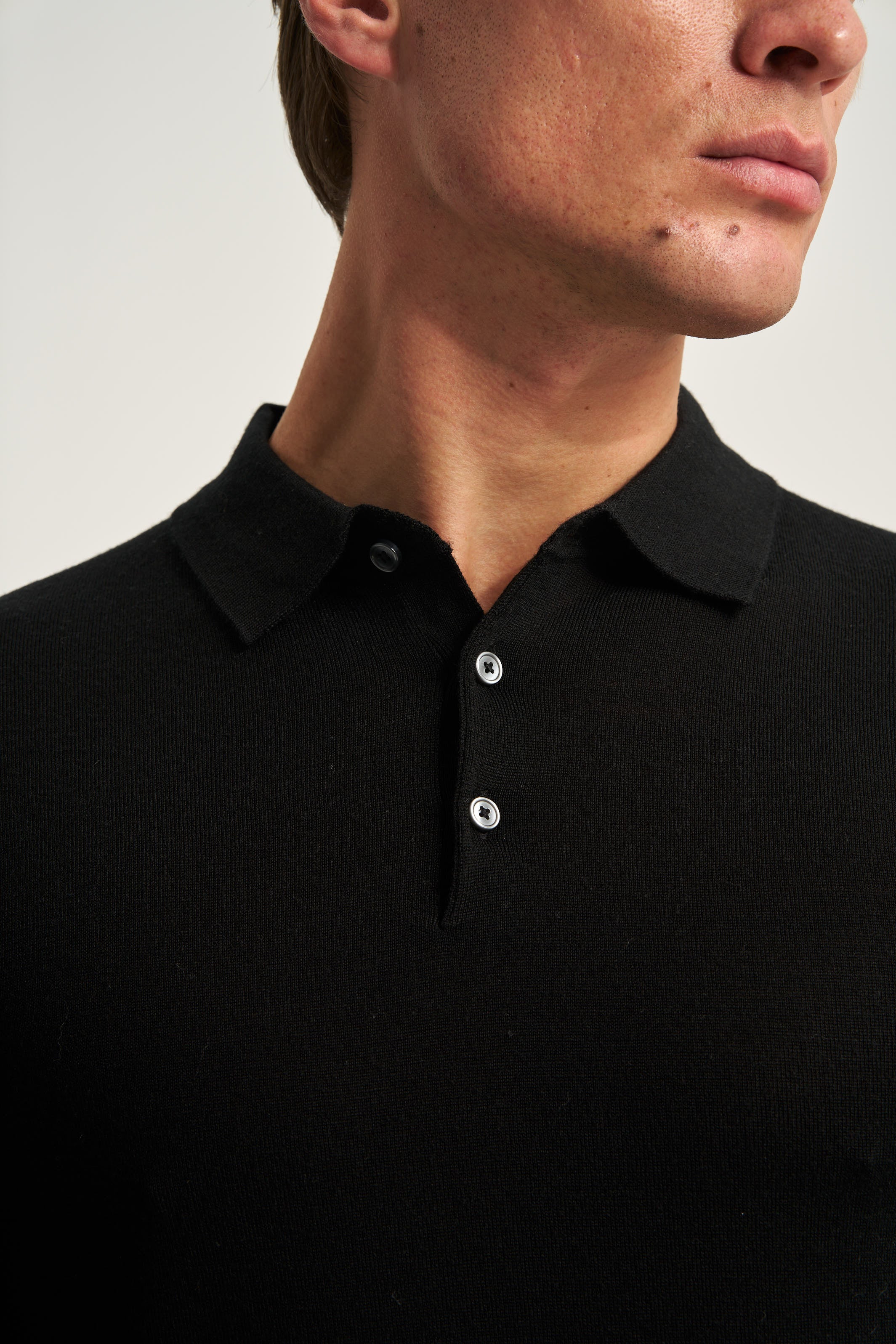 Monaco Long Sleeve Polo Black